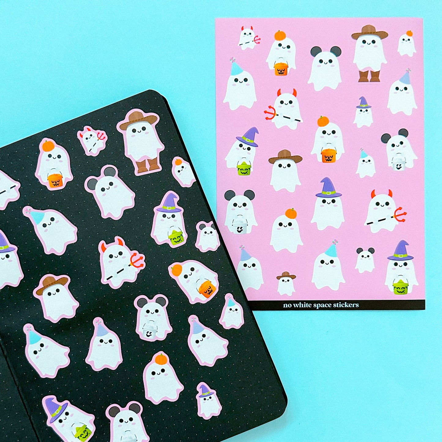 Journaling PAPER Stickers - Happy Ghosts