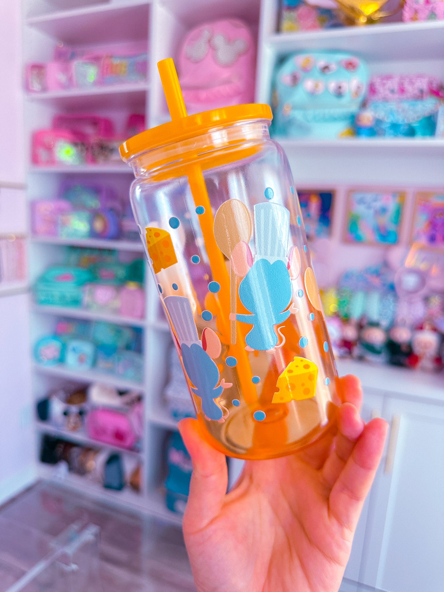 16 oz Ombre Jelly Plastic Cup - Mouse Chef