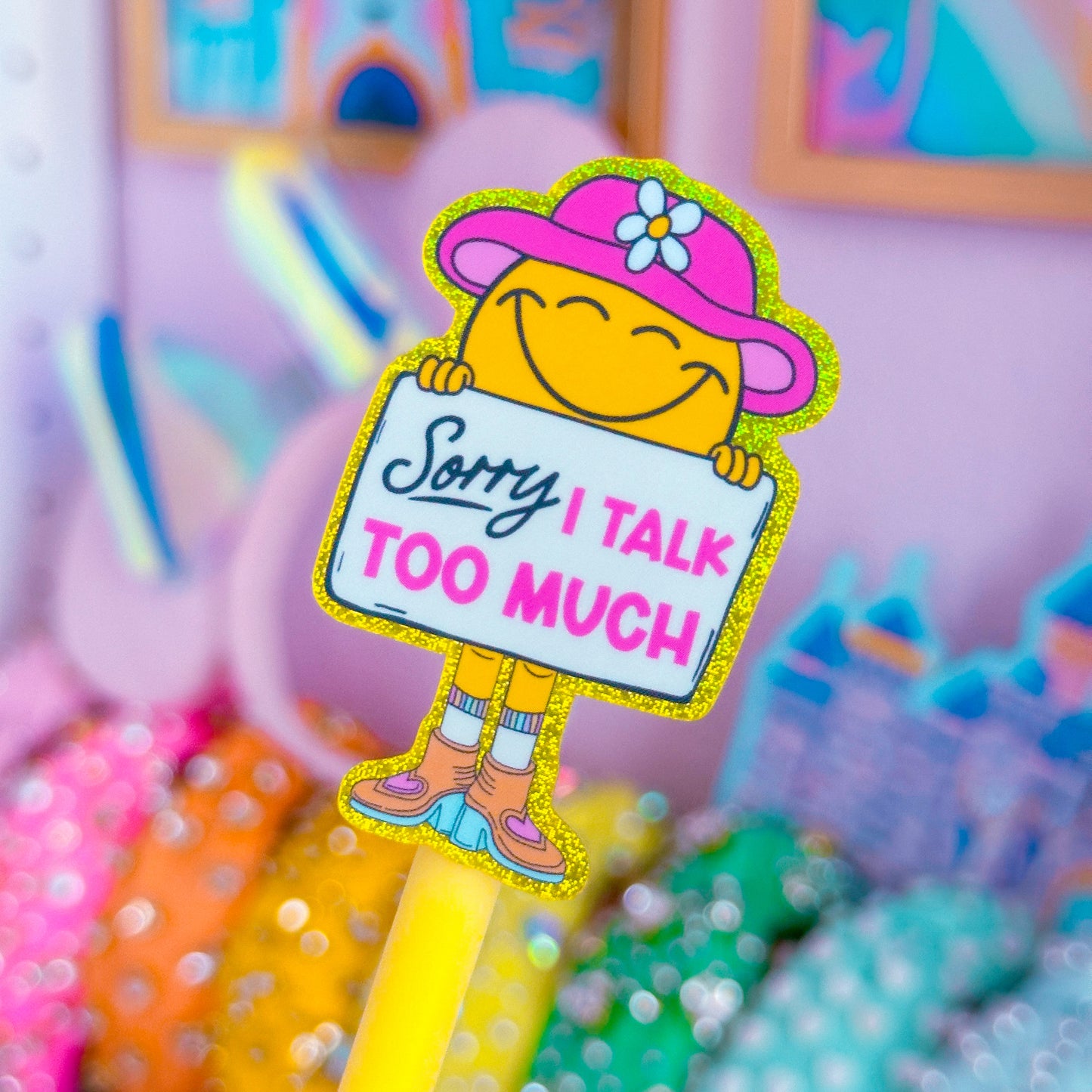 Waterproof Sticker - I Talk TOO MUCH