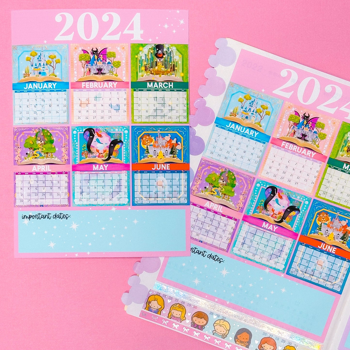 2024 Calendar Storybook Collection - 5x7 Full Page Sticker Set