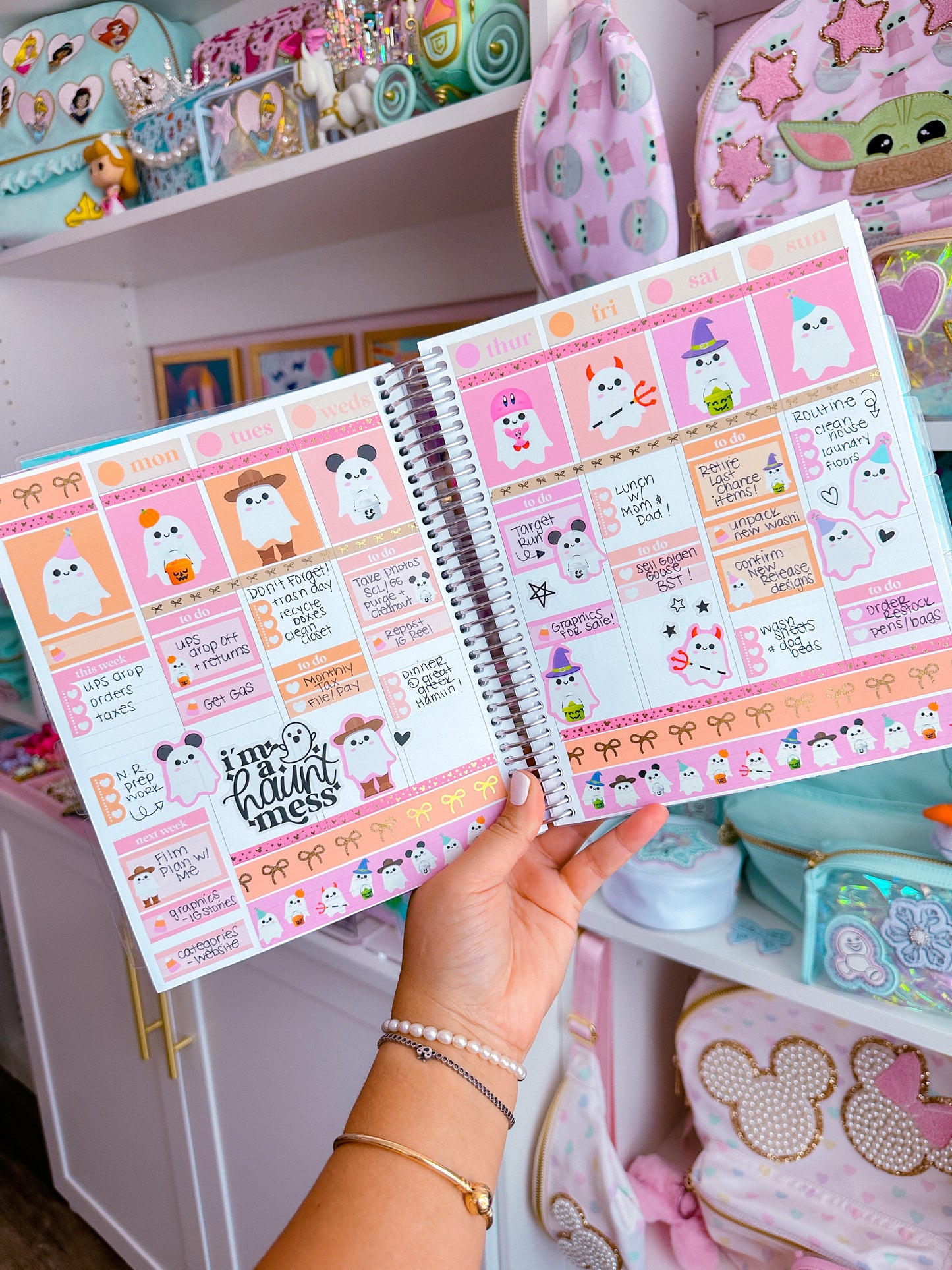 2 PAGE Weekly Kit - Happy Ghosts