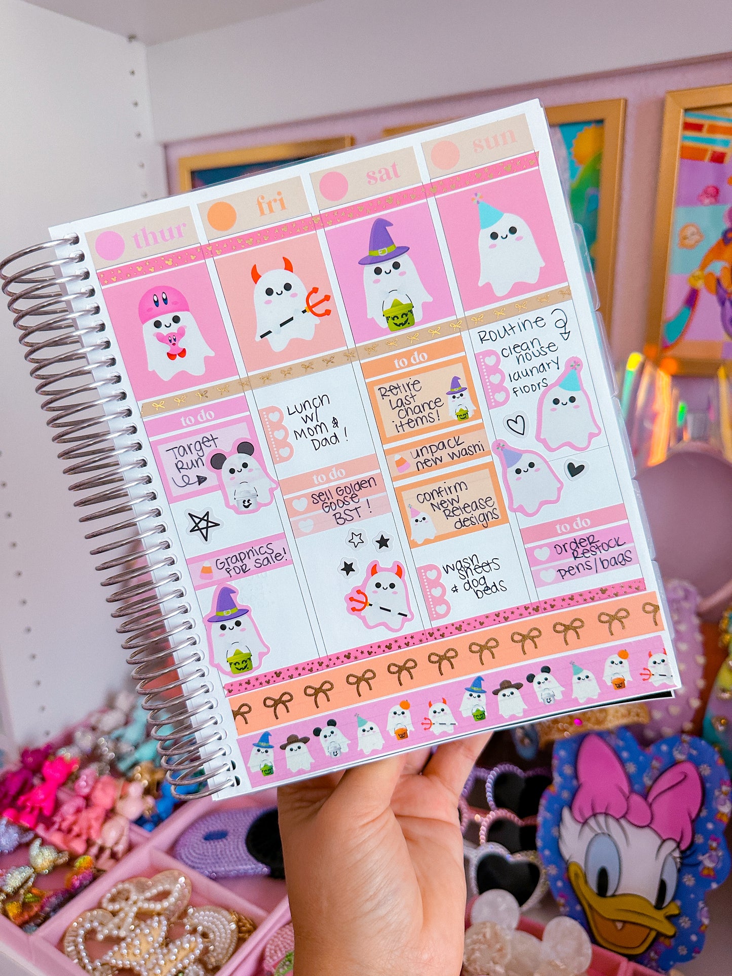2 PAGE Weekly Kit - Happy Ghosts