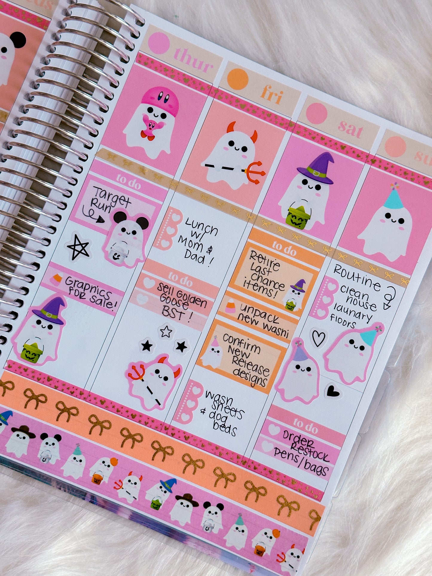 2 PAGE Weekly Kit - Happy Ghosts