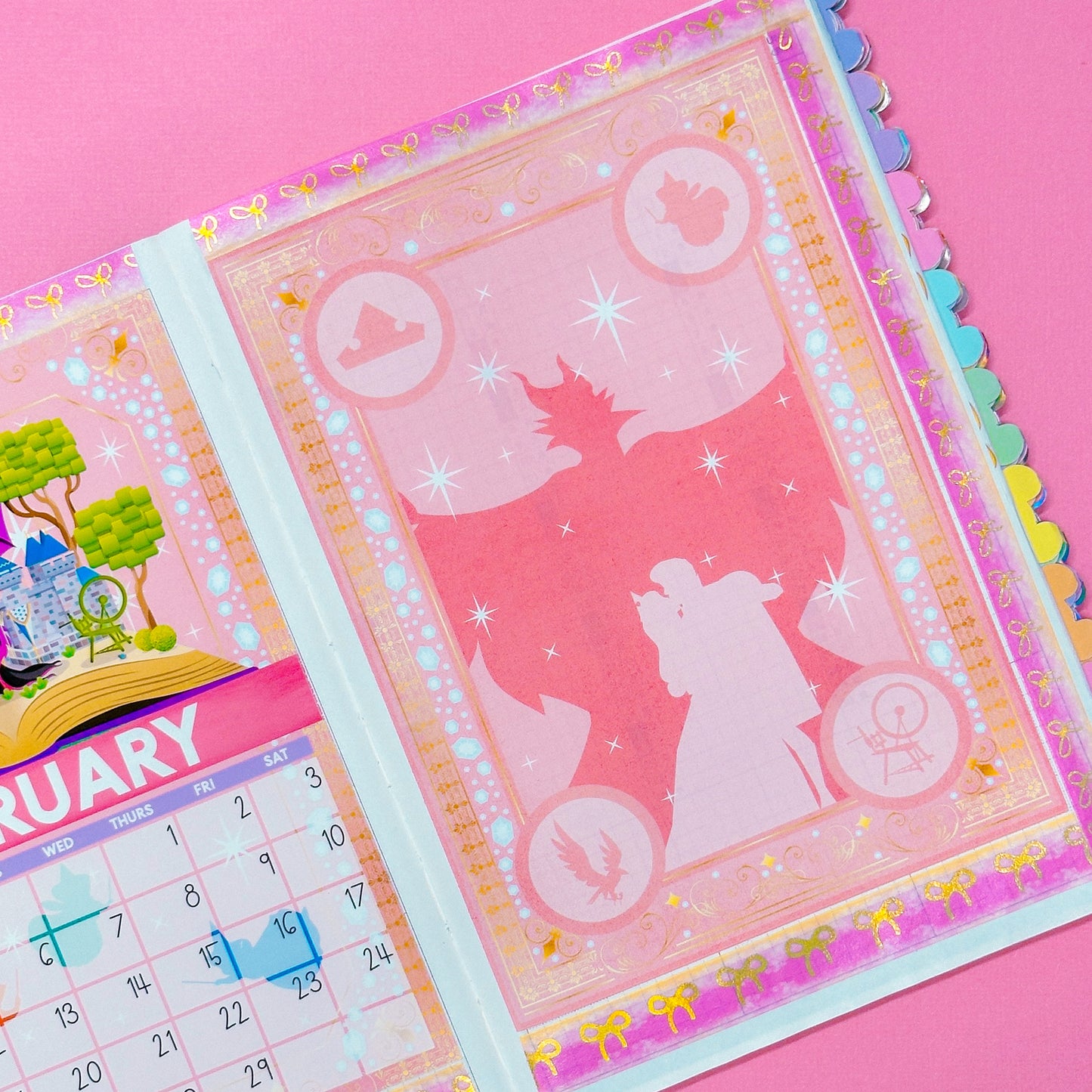 *****UPDATED 2025**** 5x7 Full Page Sticker - 2025 (February) Calendar & Storybook Cover - Aurora