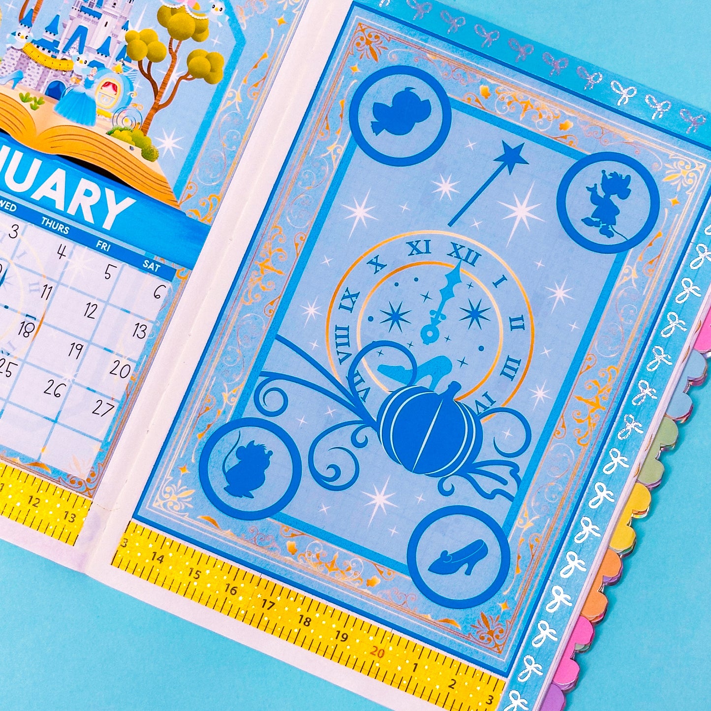 *****UPDATED 2025**** 5x7 Full Page Sticker - 2025 (January) Calendar & Storybook Cover - Cinderella