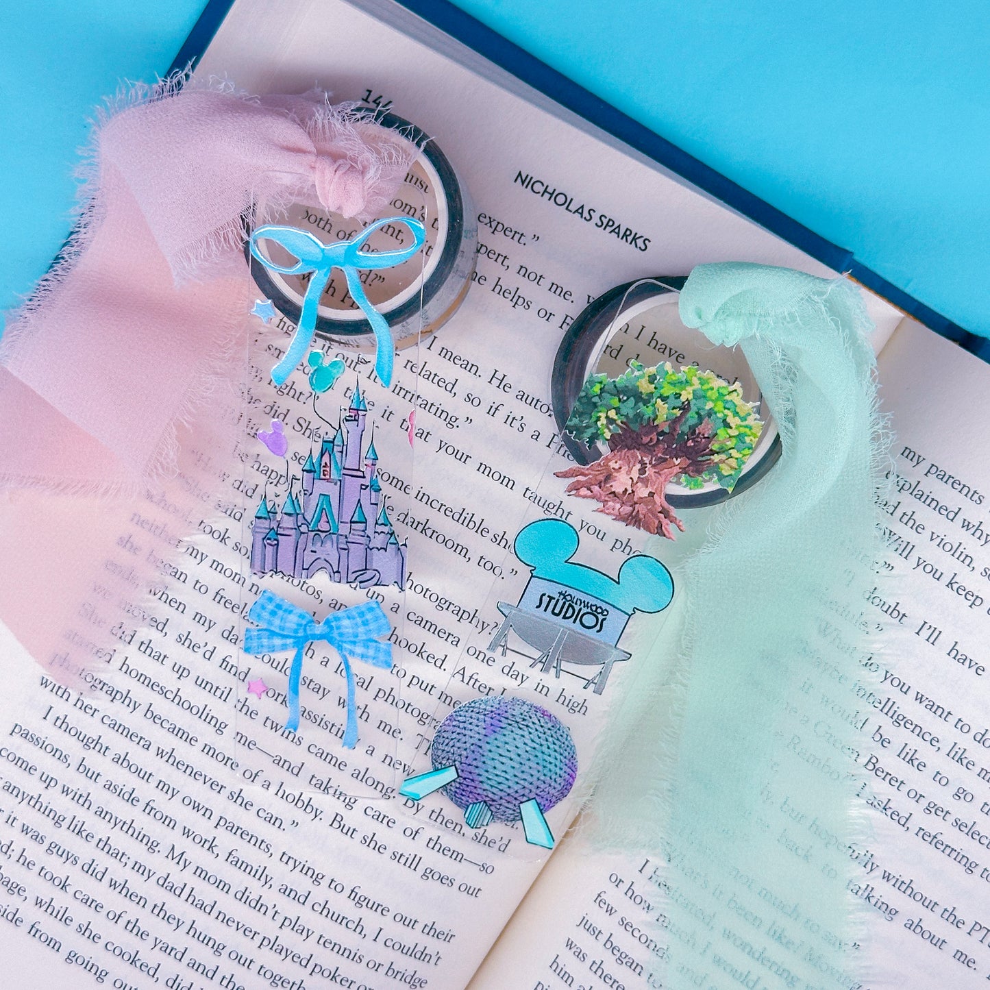 CLEAR Acrylic Bookmark - WDW Park Icons