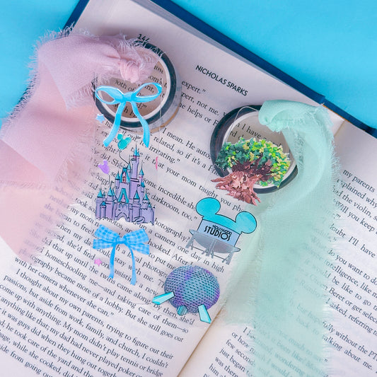 CLEAR Acrylic Bookmark - WDW Park Icons