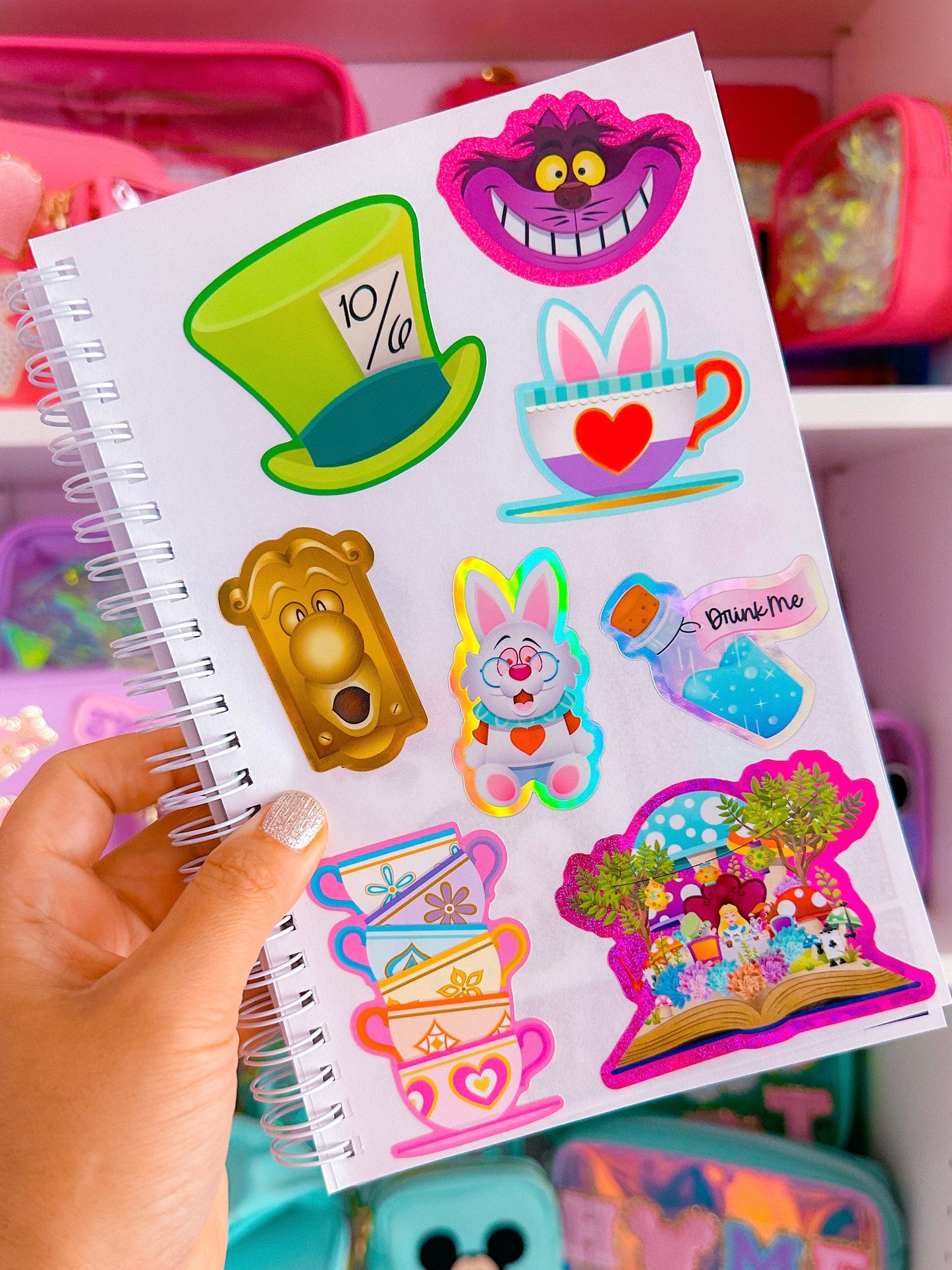 Waterproof Sticker - (Alice In Wonderland) Teacup Stack