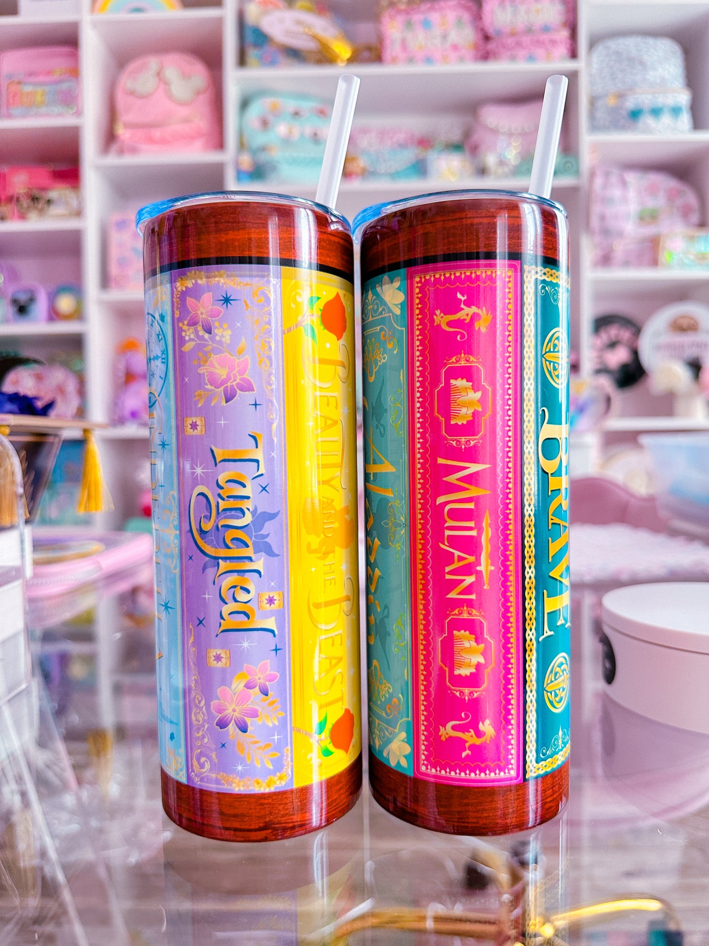 20oz Stainless Steel Skinny Tumbler FULL WRAP - Storybook Covers VOL 1. & VOL. 2