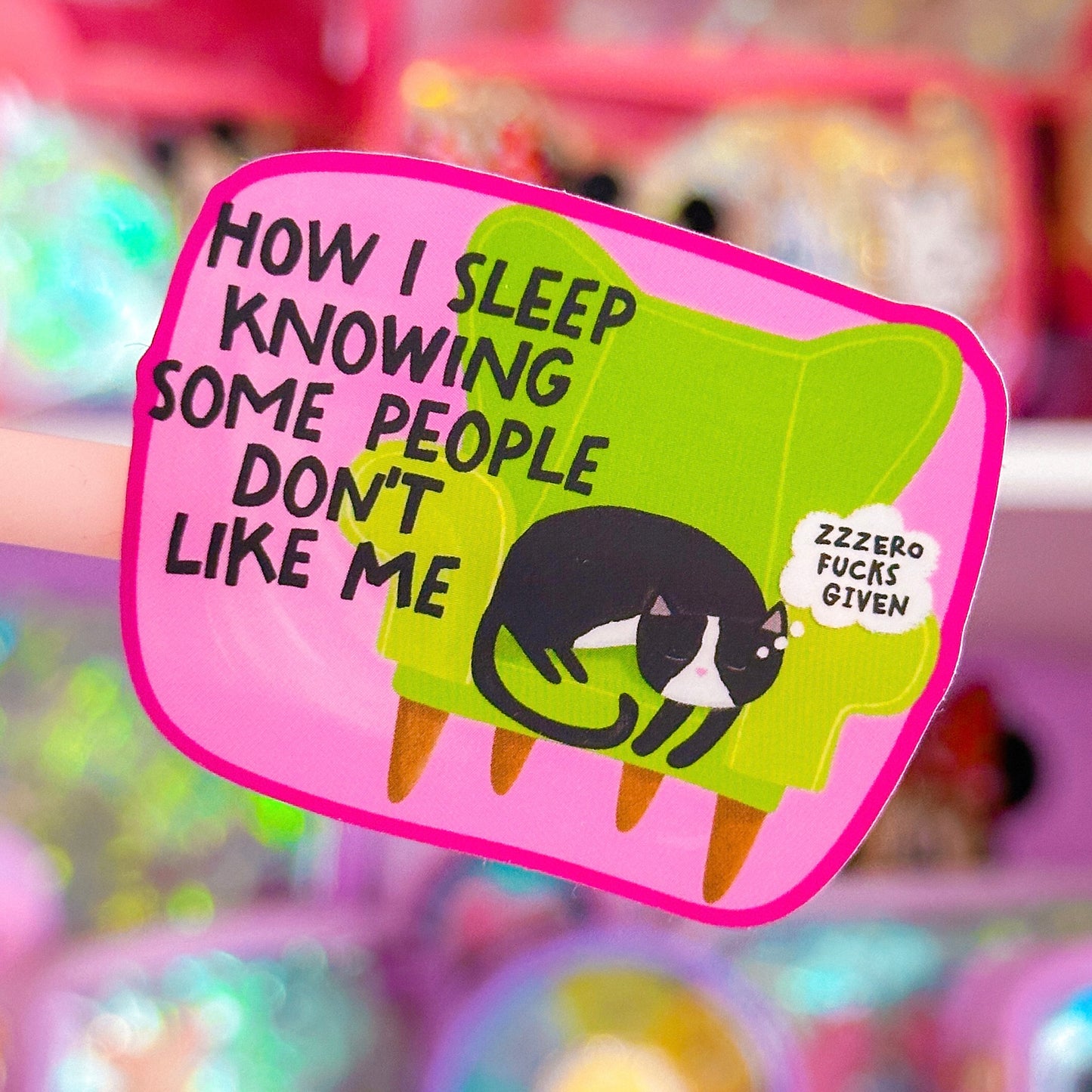 Waterproof Sticker - Sleeping Cat