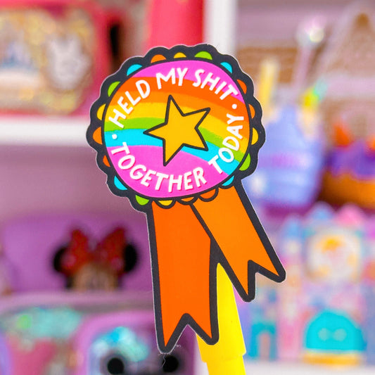 Waterproof Sticker - Held My Shit Together RIBBON