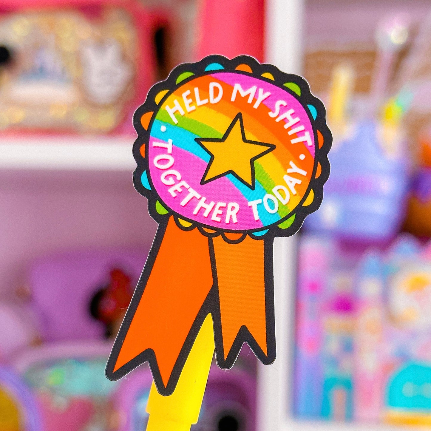 Waterproof Sticker - Held My Shit Together RIBBON