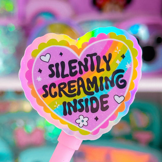 Waterproof Sticker - Silently Screaming Inside