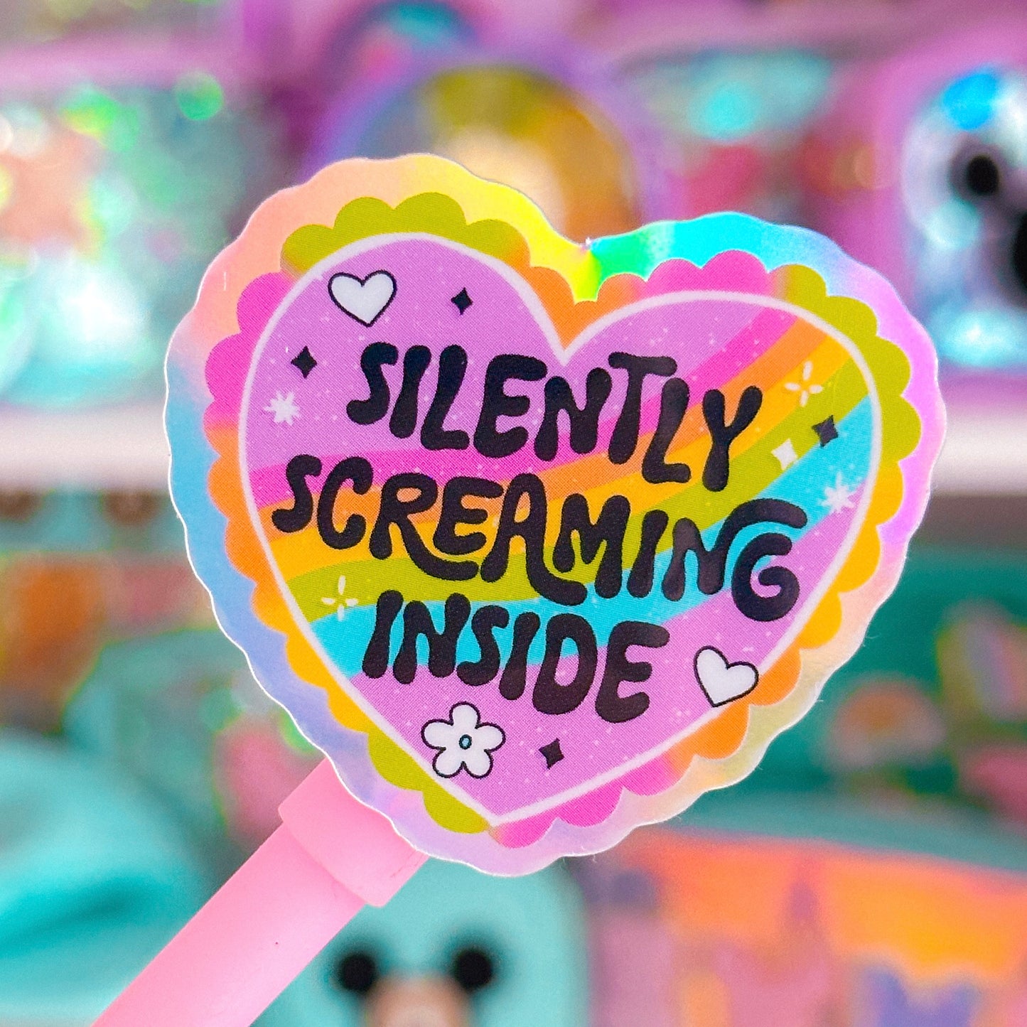 Waterproof Sticker - Silently Screaming Inside