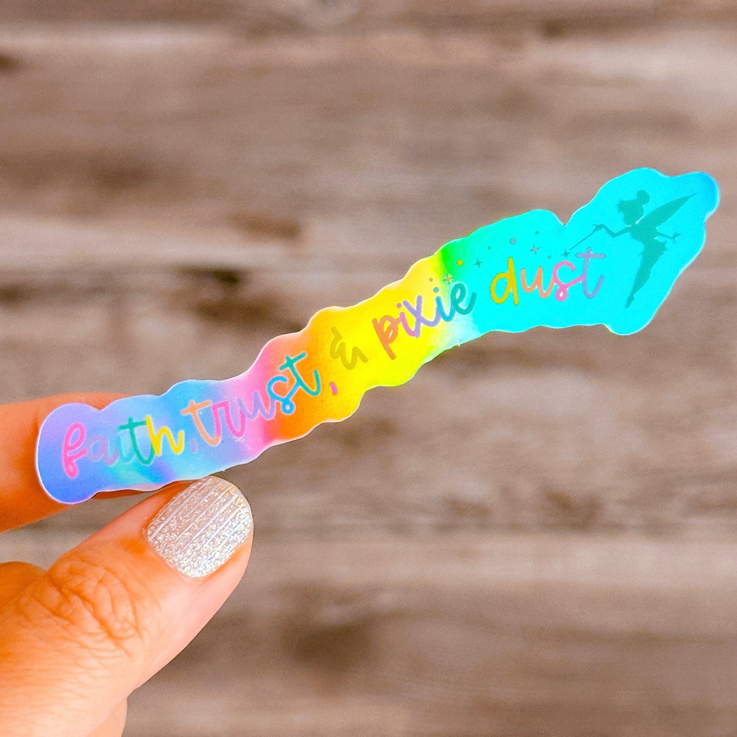 Waterproof Sticker - (Peter Pan) Tink Quote