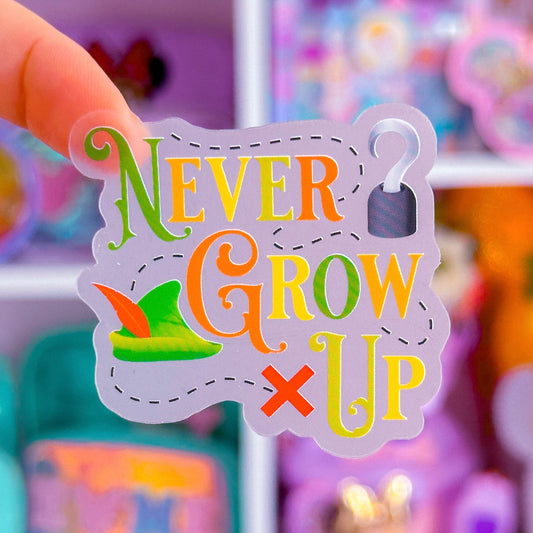Waterproof Sticker - (Peter Pan) Never Grow Up