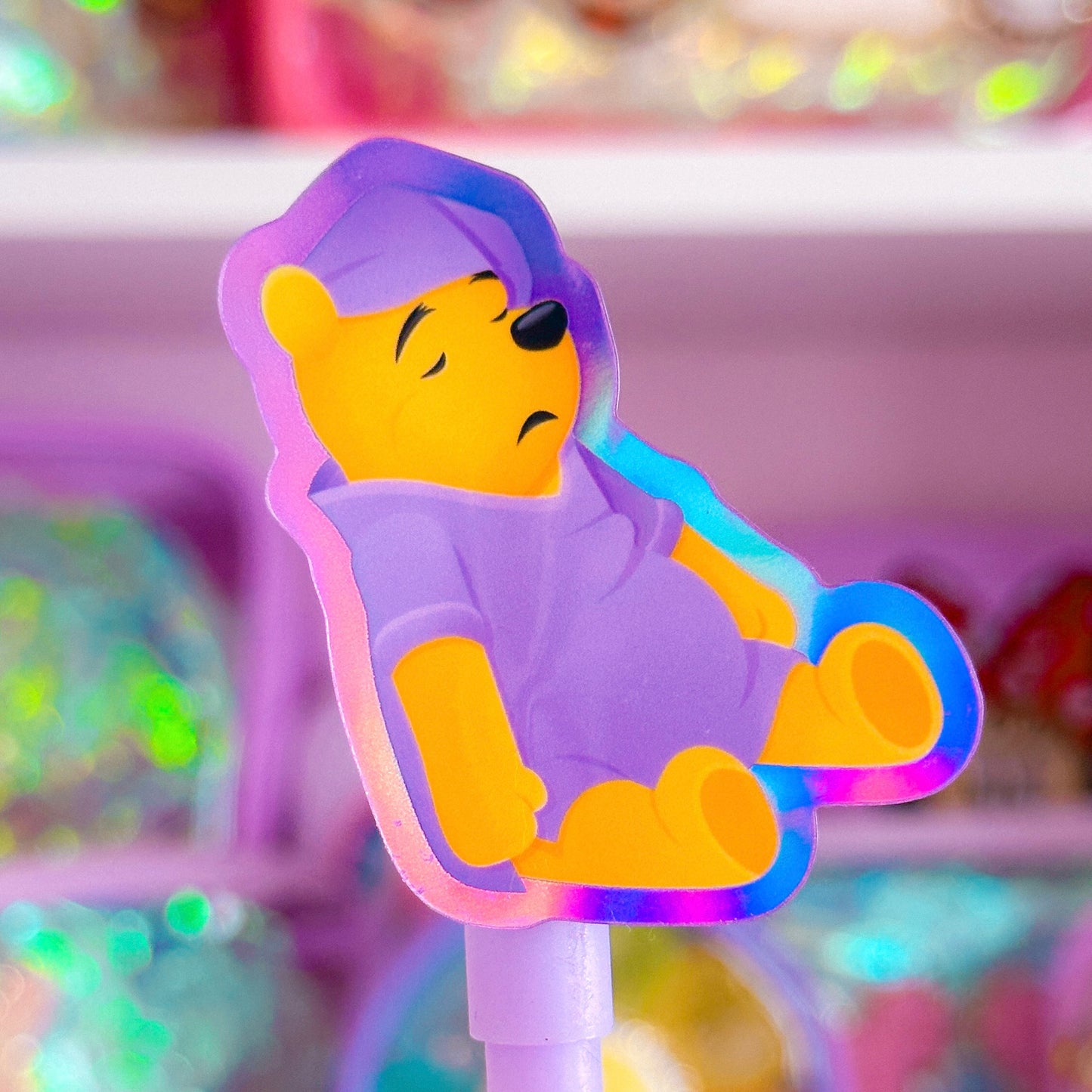 Waterproof Sticker - (Pooh) Sleepy Bear