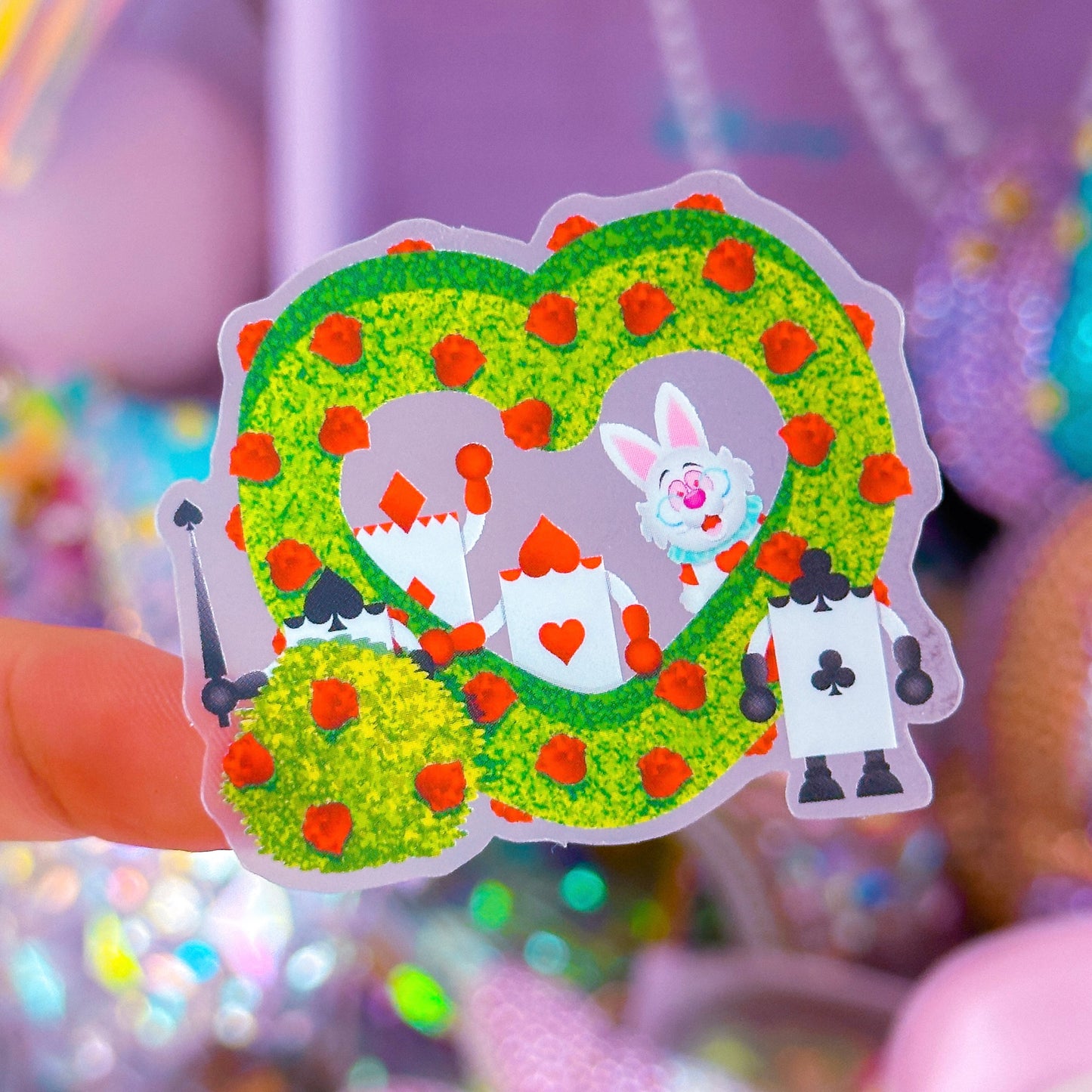 Waterproof Sticker - (Alice In Wonderland) Roses Red