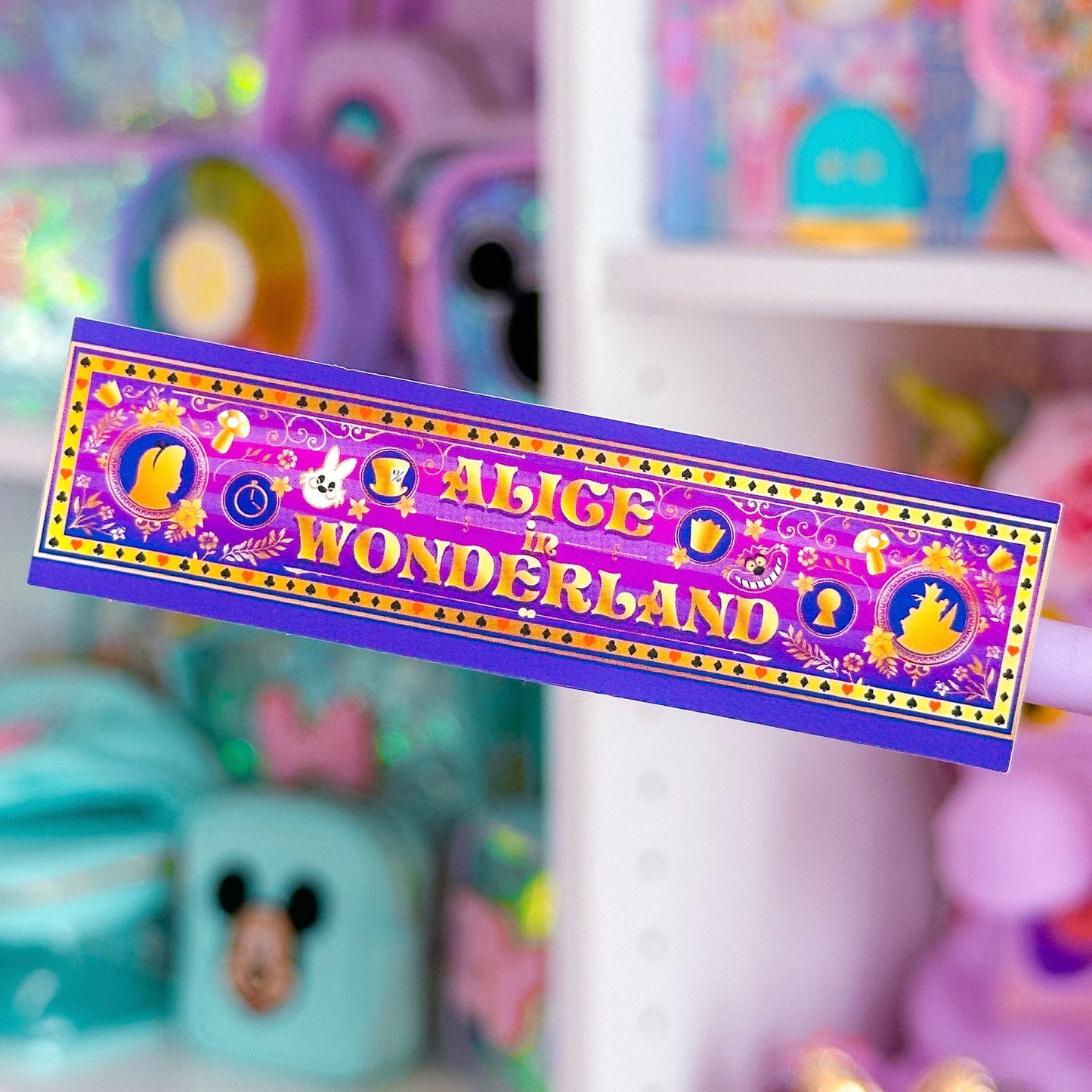 Waterproof Sticker - (Alice In Wonderland) Book Spine