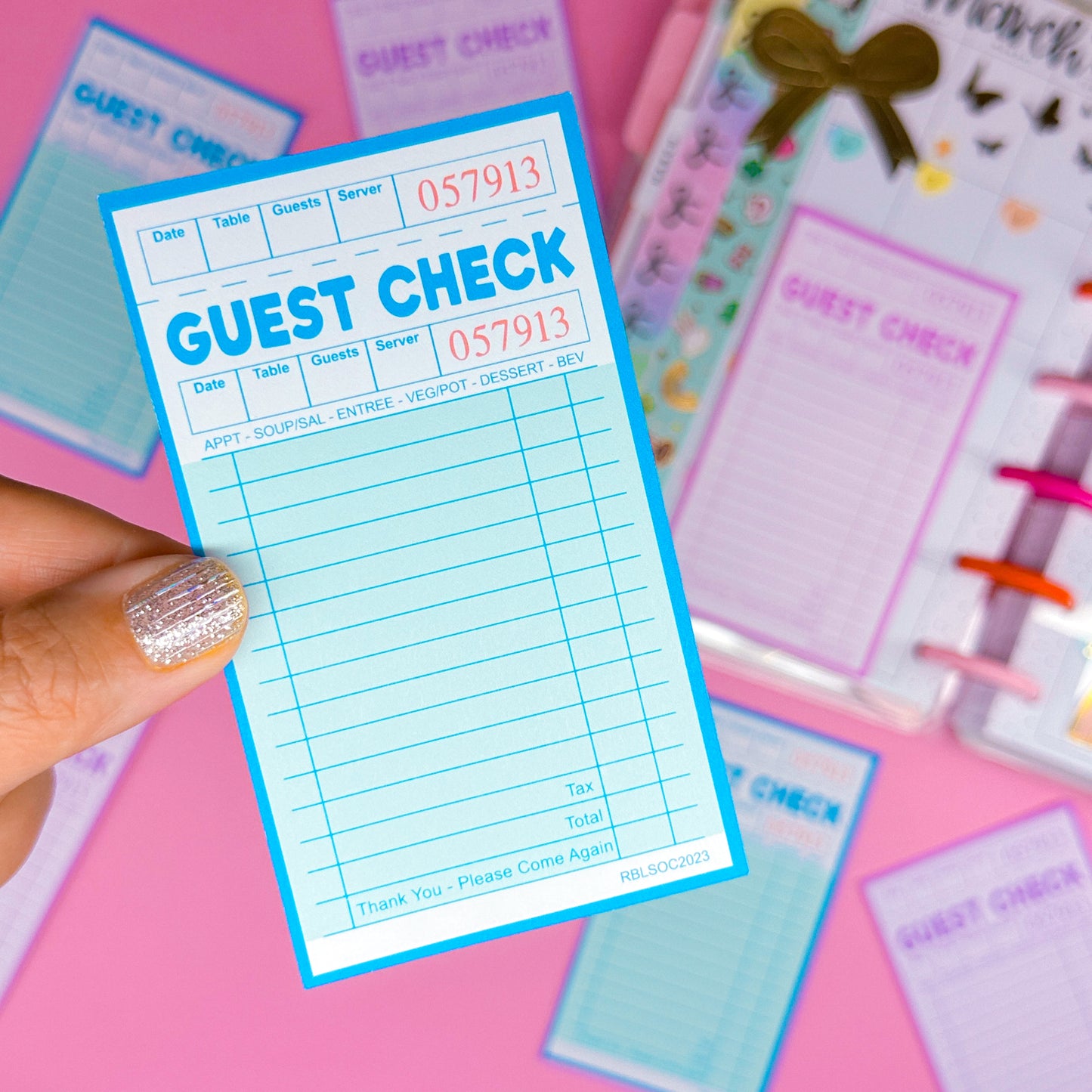 Journaling Paper Sticker - Guest Check Sticker