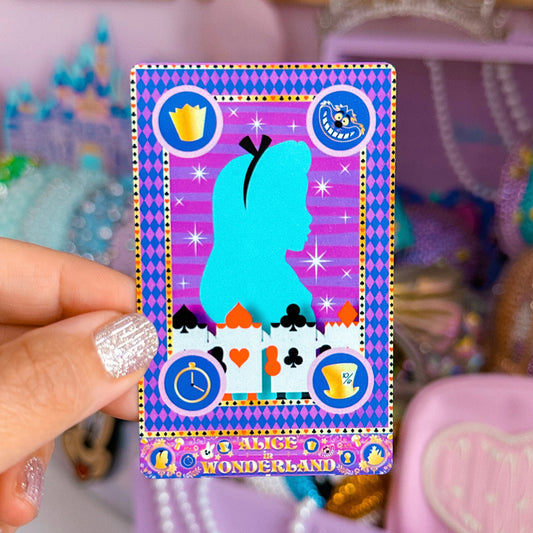 Metal Washi Card - Storybook Cover (Alice In Wonderland)