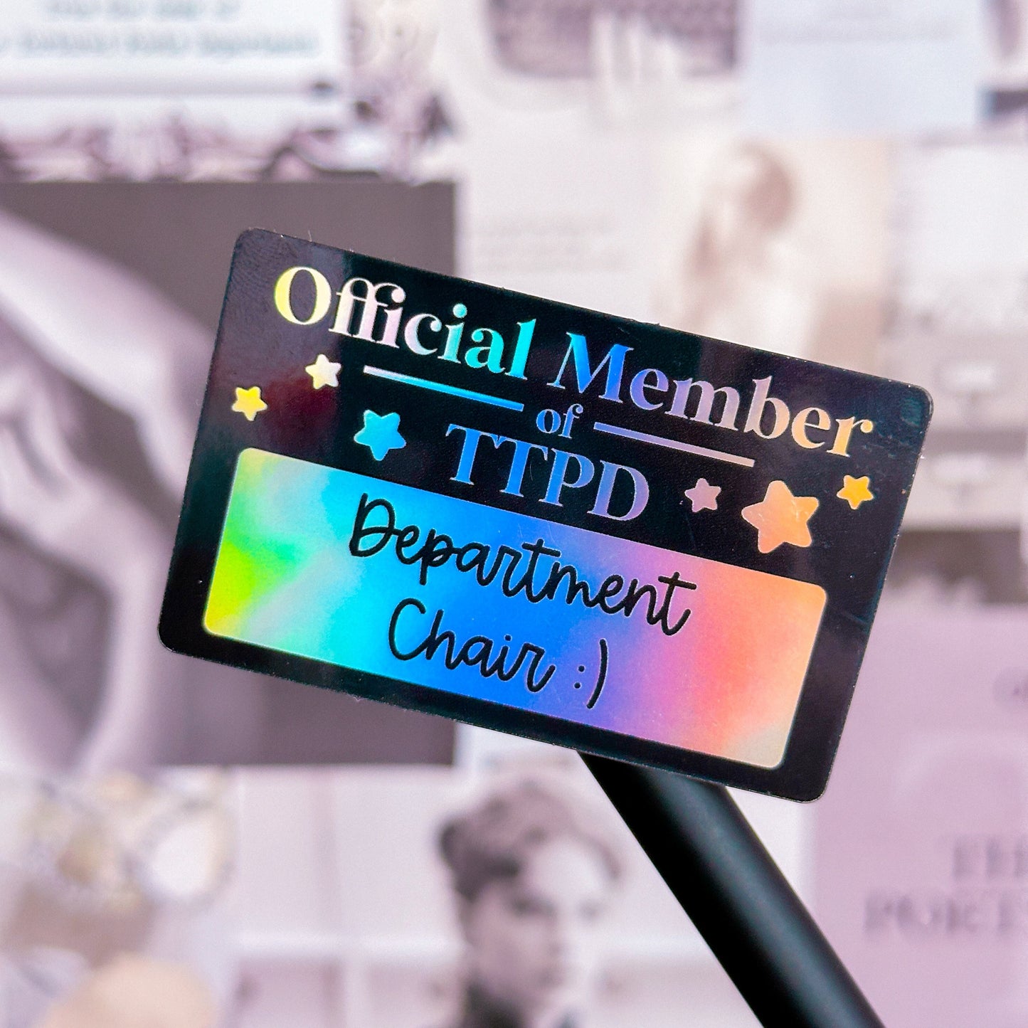 Waterproof Sticker - TTPD Department Chair