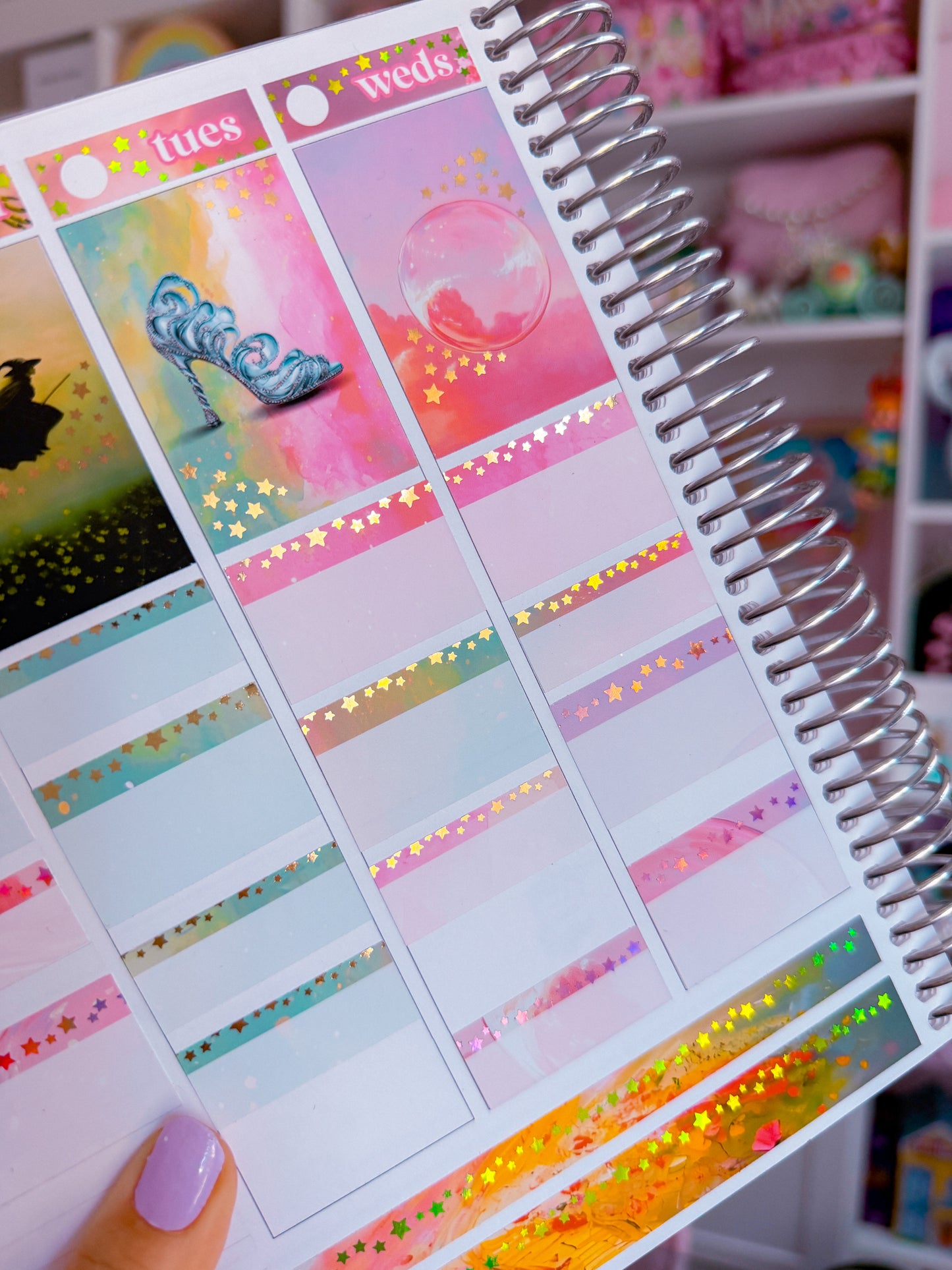 FOILED Vertical Planner Stickers (Standard 1.5") - Wicked 2.0