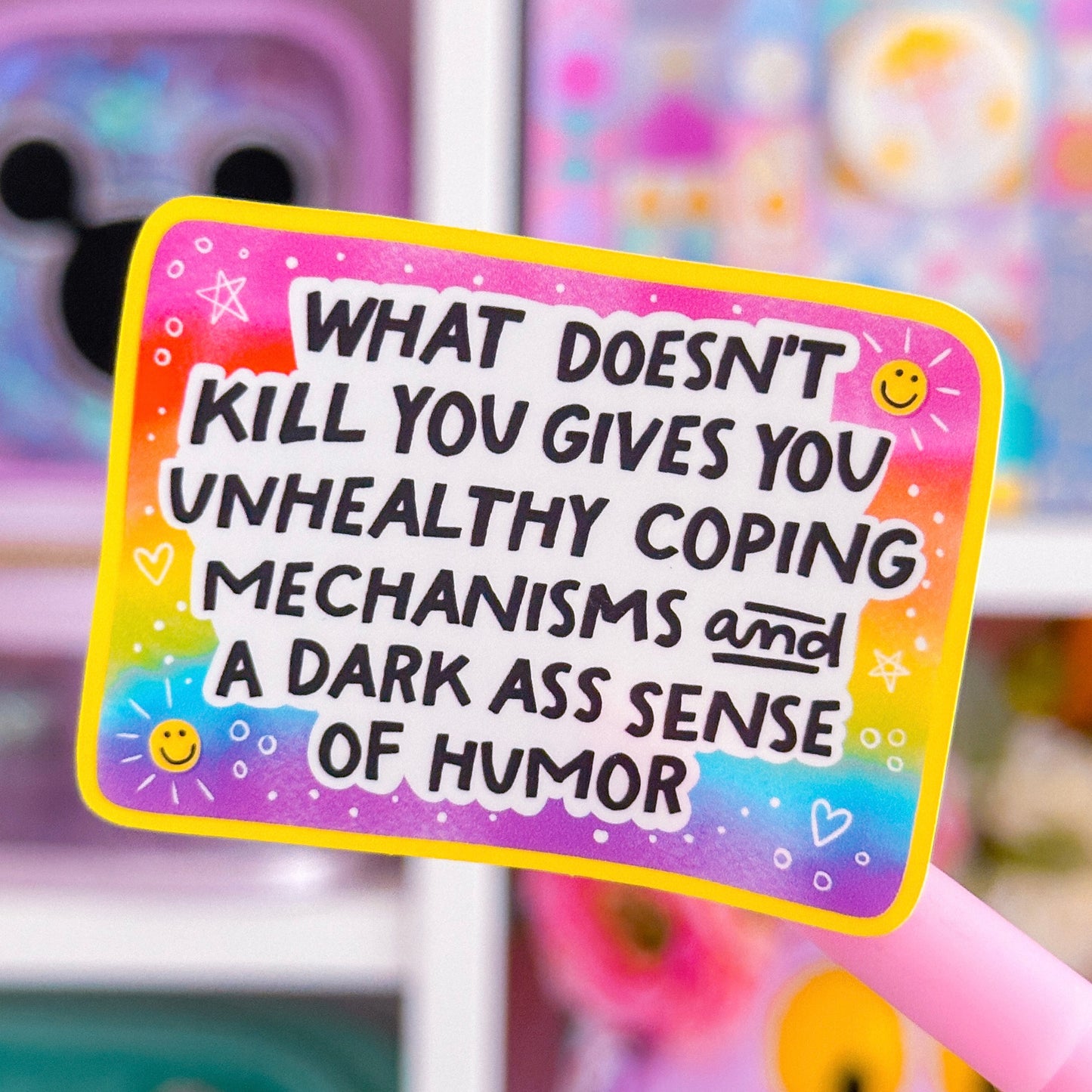 Waterproof Sticker - Unhealthy Coping & Dark Humor