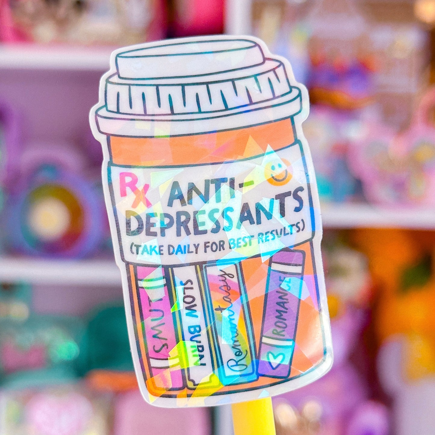Waterproof Sticker - RX Bottle of Books