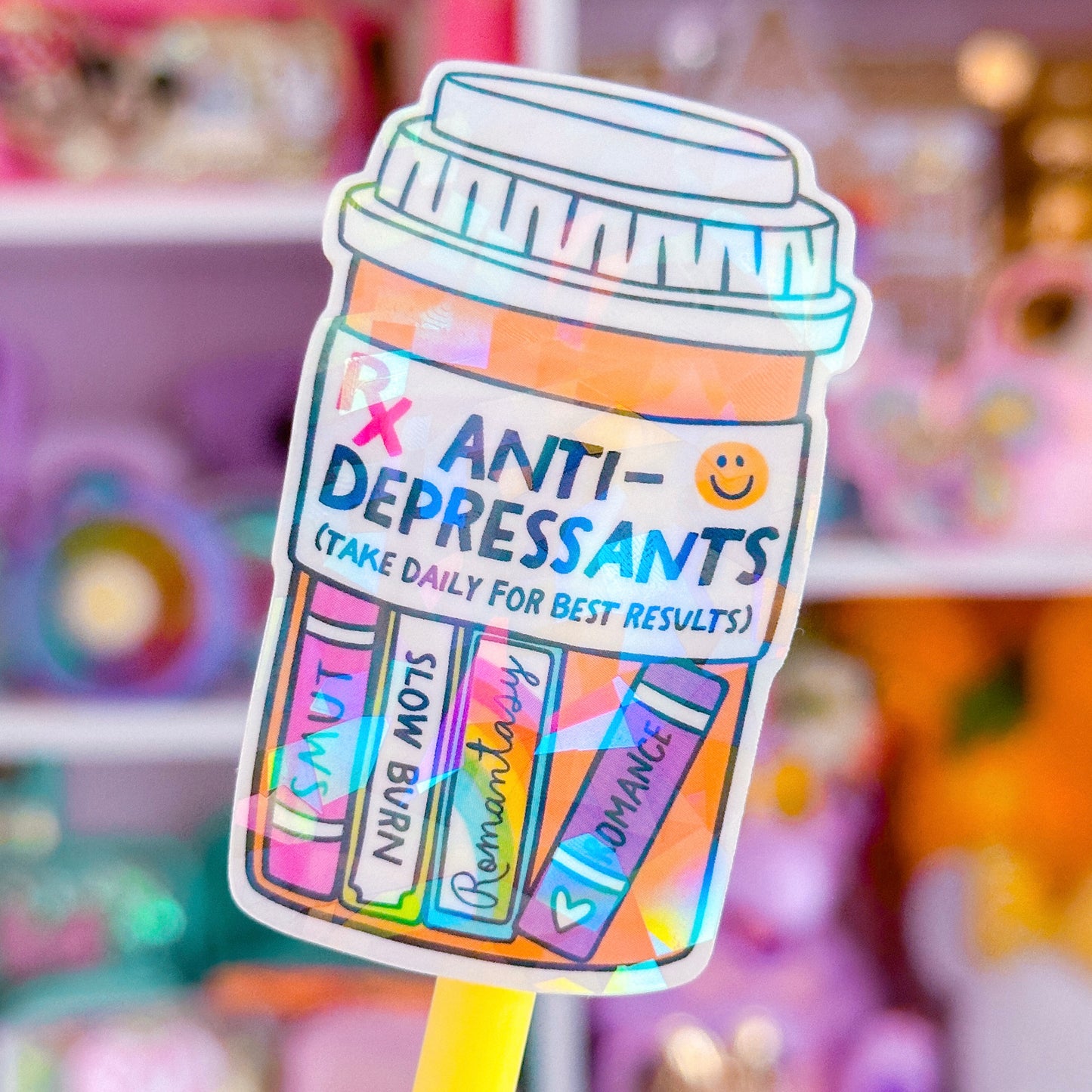 Waterproof Sticker - RX Bottle of Books