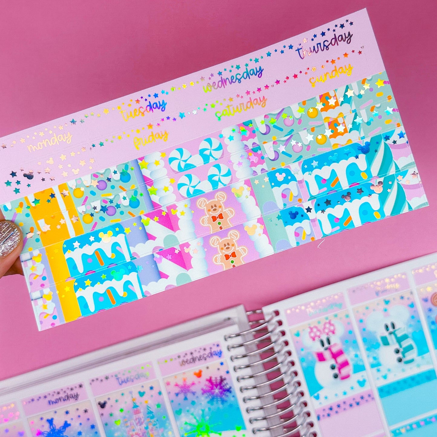 *LIMITED TIME ONLY* FOILED Vertical Planner Stickers (Standard 1.5") - Candy Castle