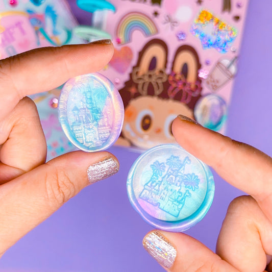 Handmade Wax Seal Stickers (Mermaid Colorway) - Castle & Fireworks