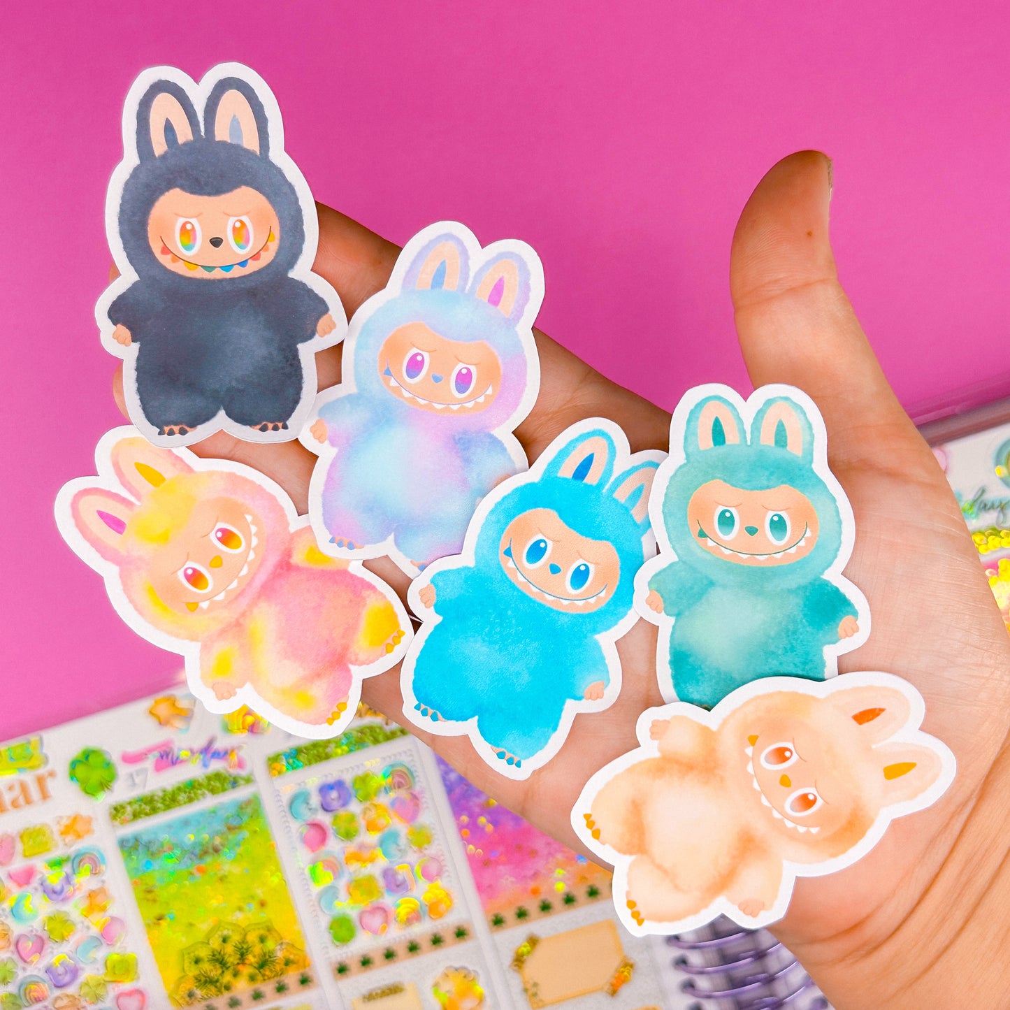 Journaling Paper Sticker - Big Energy Monsters BUNDLE