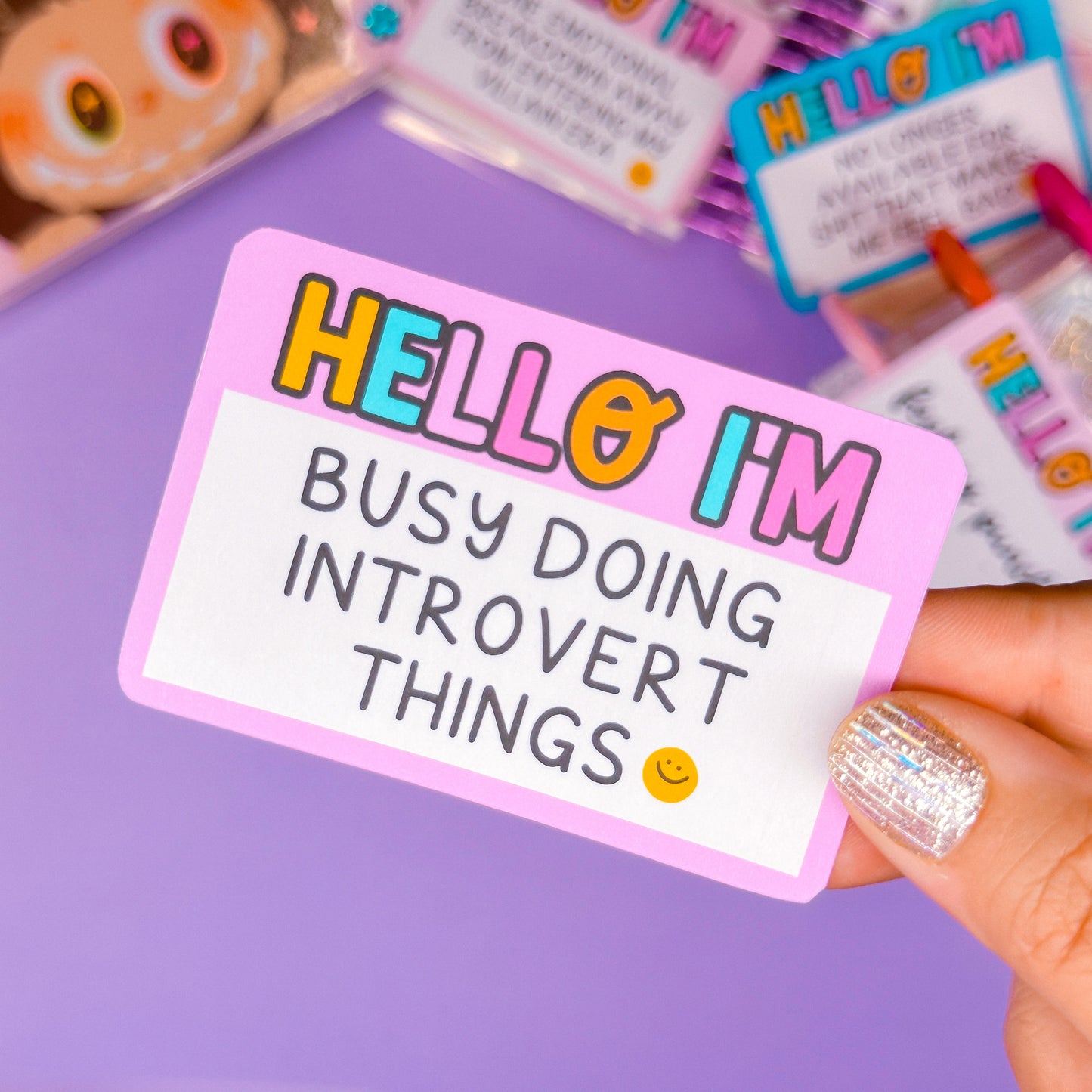 Journaling Paper Sticker - Hello I'm NAMETAG