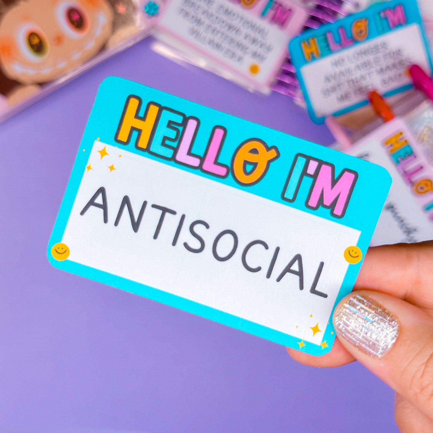 Journaling Paper Sticker - Hello I'm NAMETAG