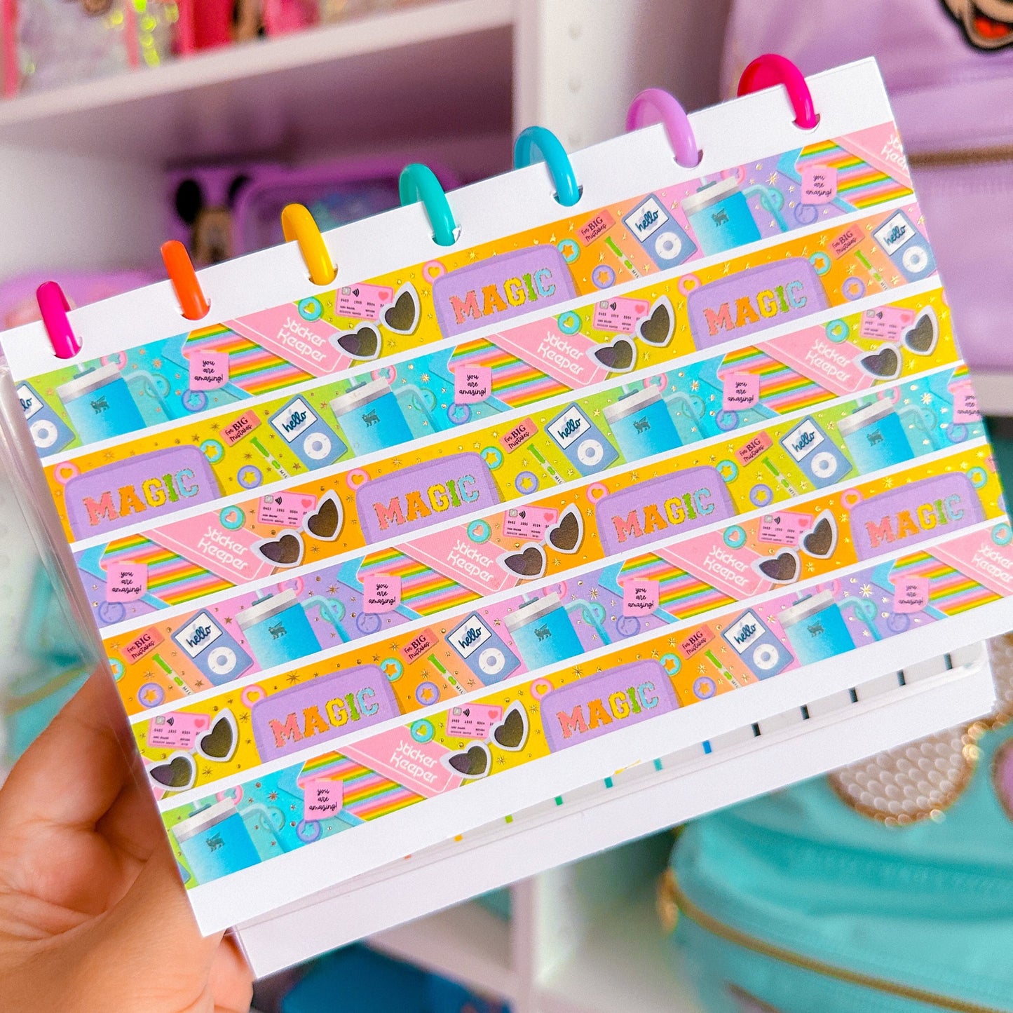 15MM Foiled Washi Tape - Rainbow Magic Flatlay