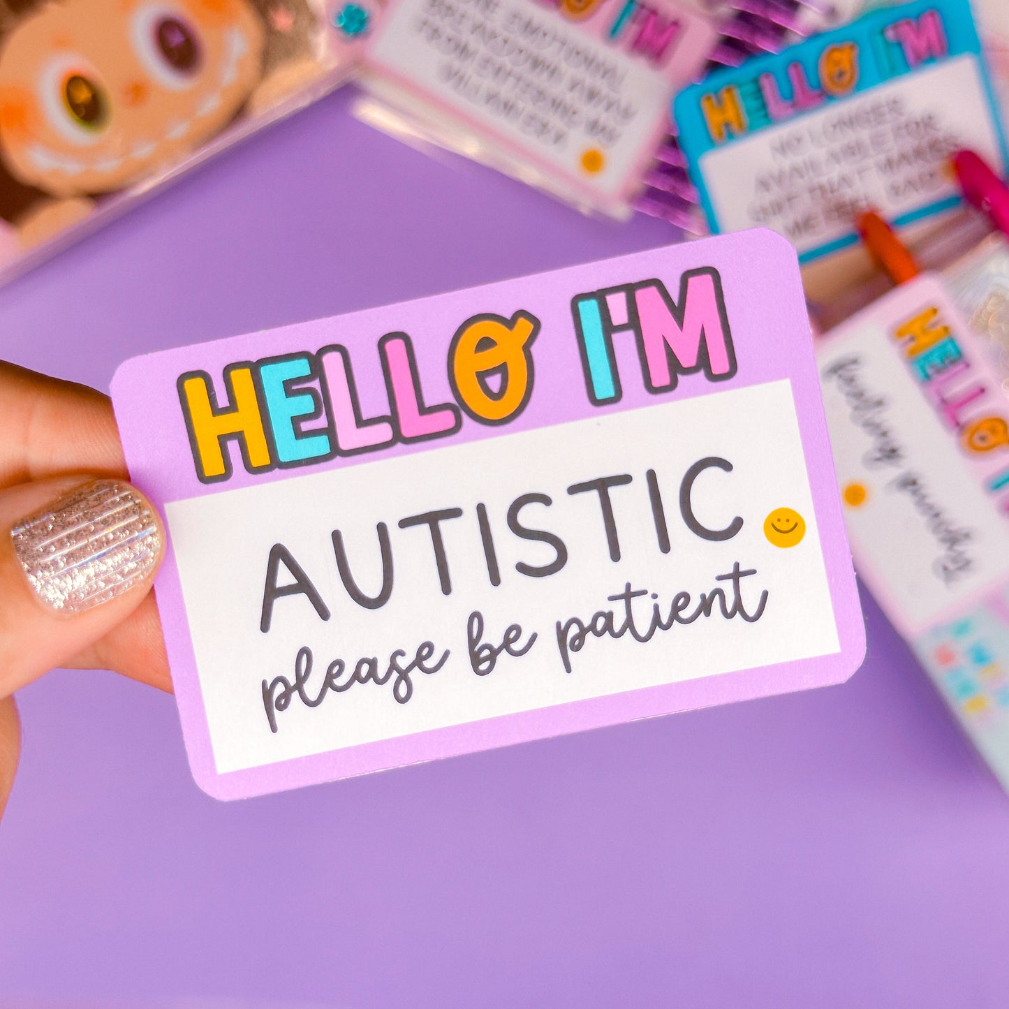 Journaling Paper Sticker - Hello I'm NAMETAG