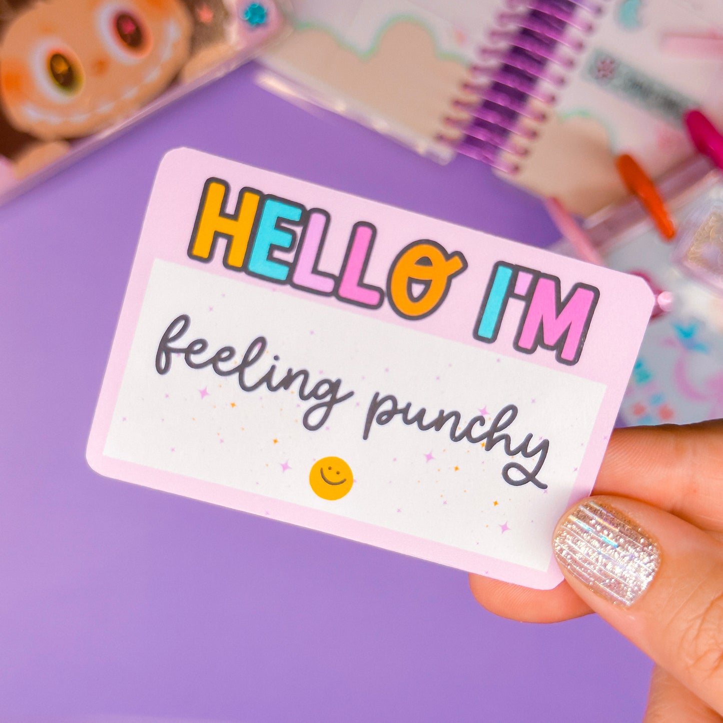 Journaling Paper Sticker - Hello I'm NAMETAG