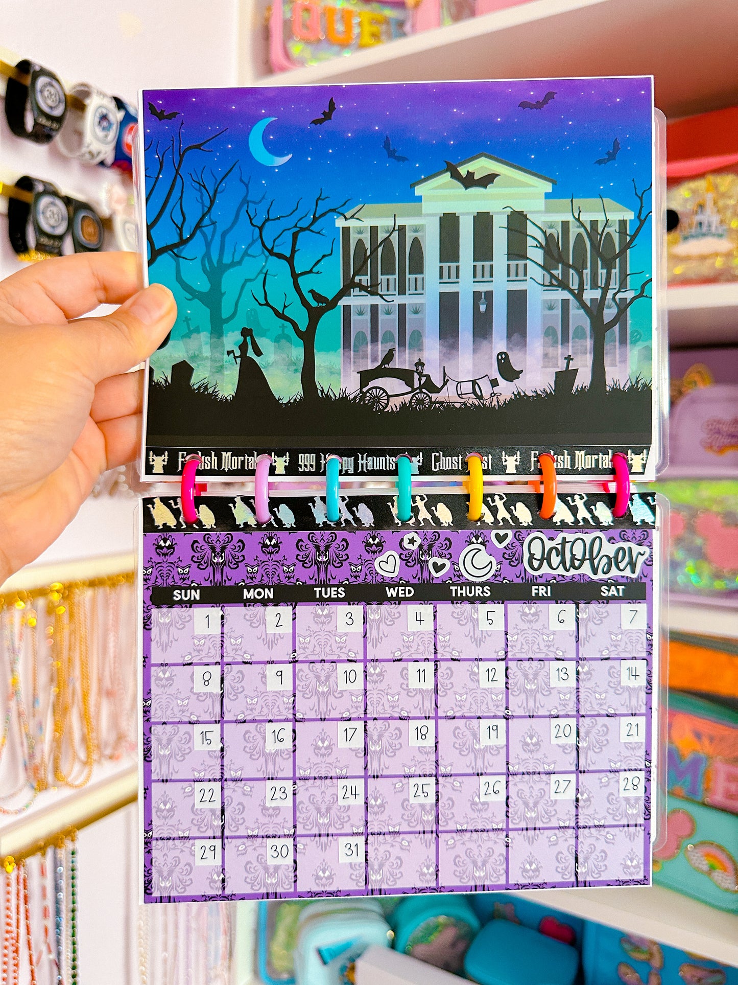 5x7 Full Page Sticker SET - DL Haunted Mansion (Undated)