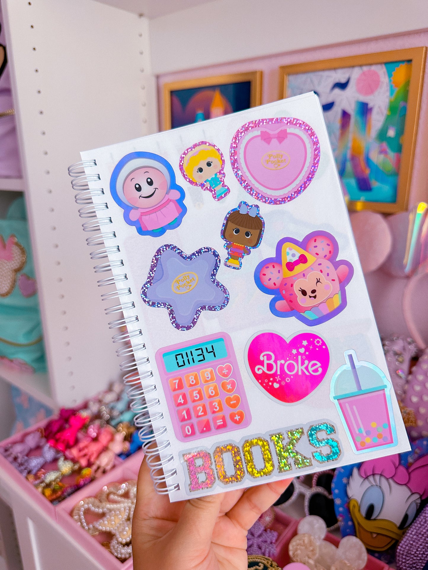 Glitter Waterproof Sticker - Polly Mini Dolls