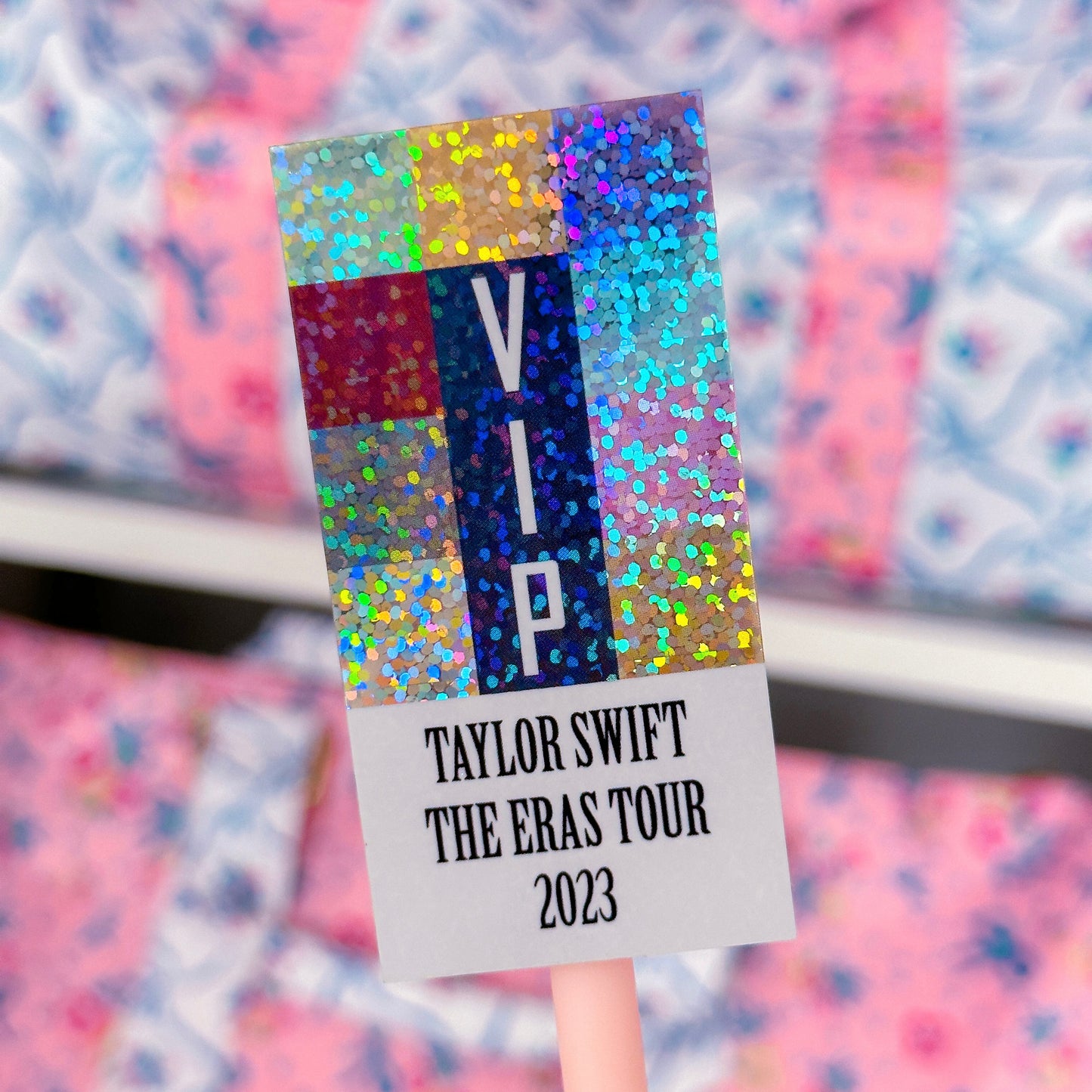 Glitter Waterproof Sticker - VIP Ticket