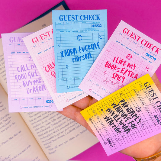 Journaling Paper Sticker - BOOKISH Guest Check