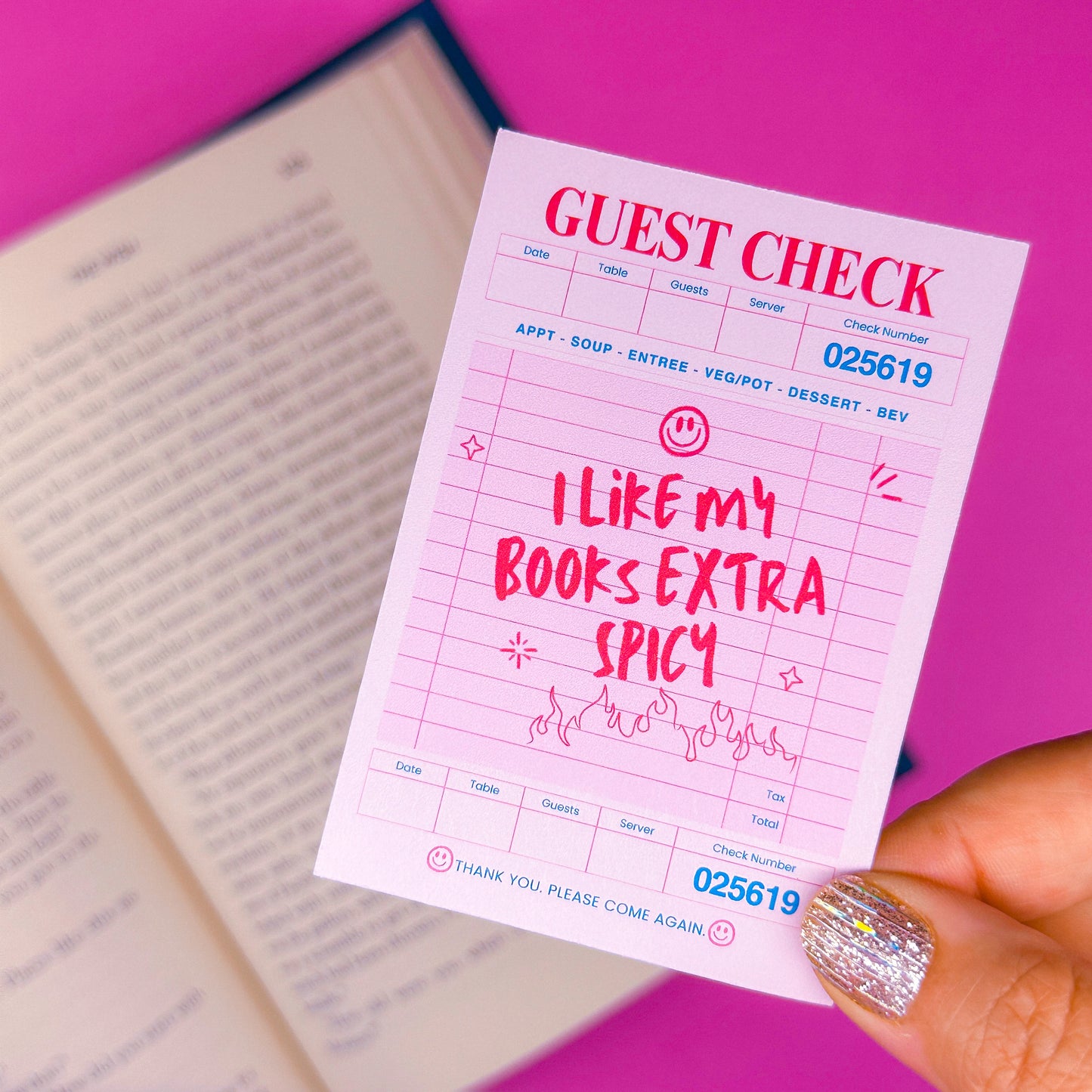 Journaling Paper Sticker - BOOKISH Guest Check