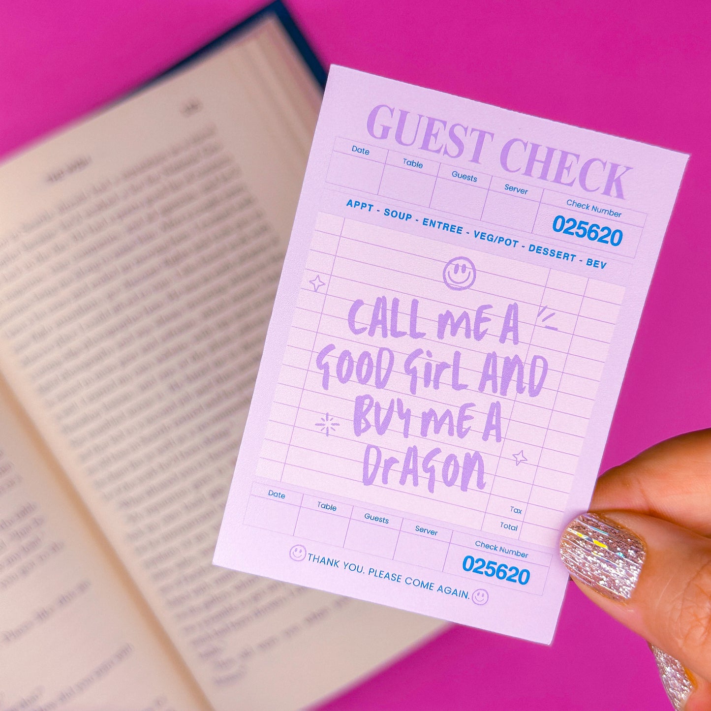 Journaling Paper Sticker - BOOKISH Guest Check