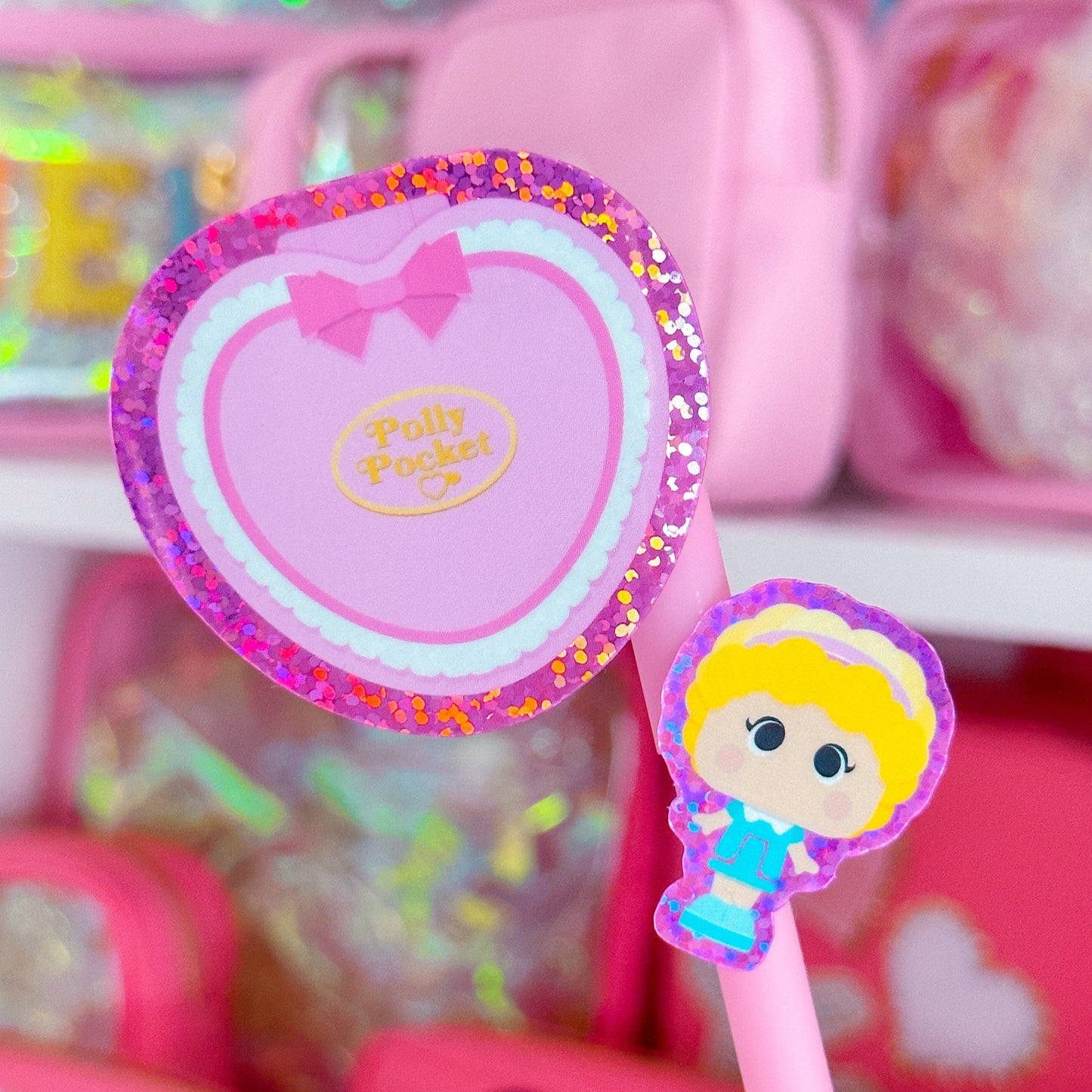 Glitter Waterproof Sticker - Polly Mini Dolls