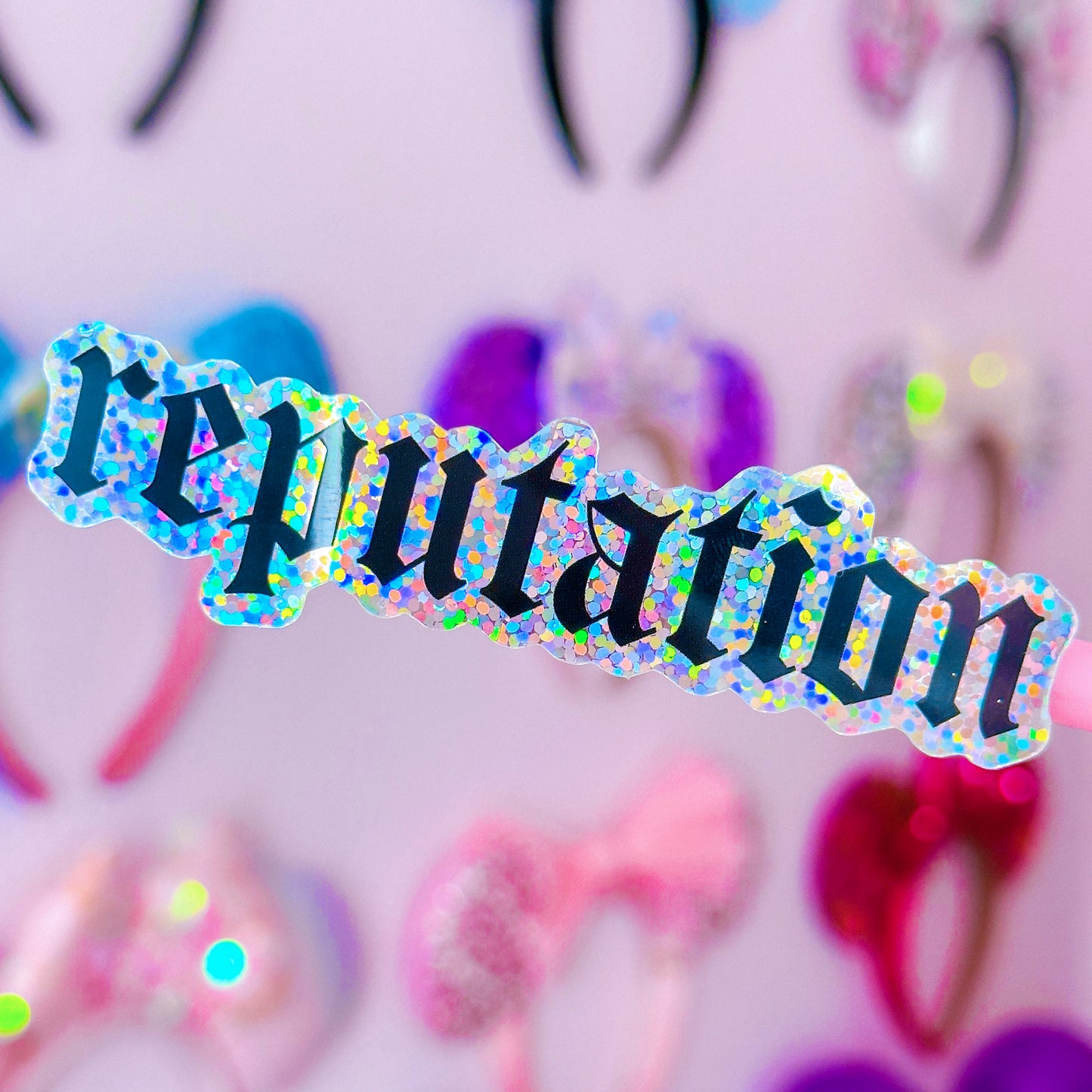 Glitter Waterproof Sticker - Reputation