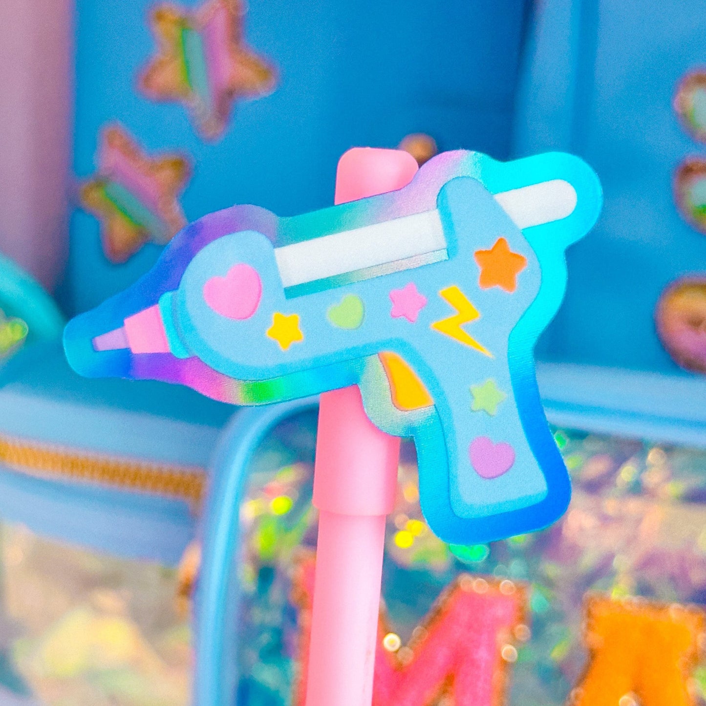 Waterproof Sticker - Glue Gun (Blue)