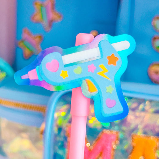 Waterproof Sticker - Glue Gun (Blue)