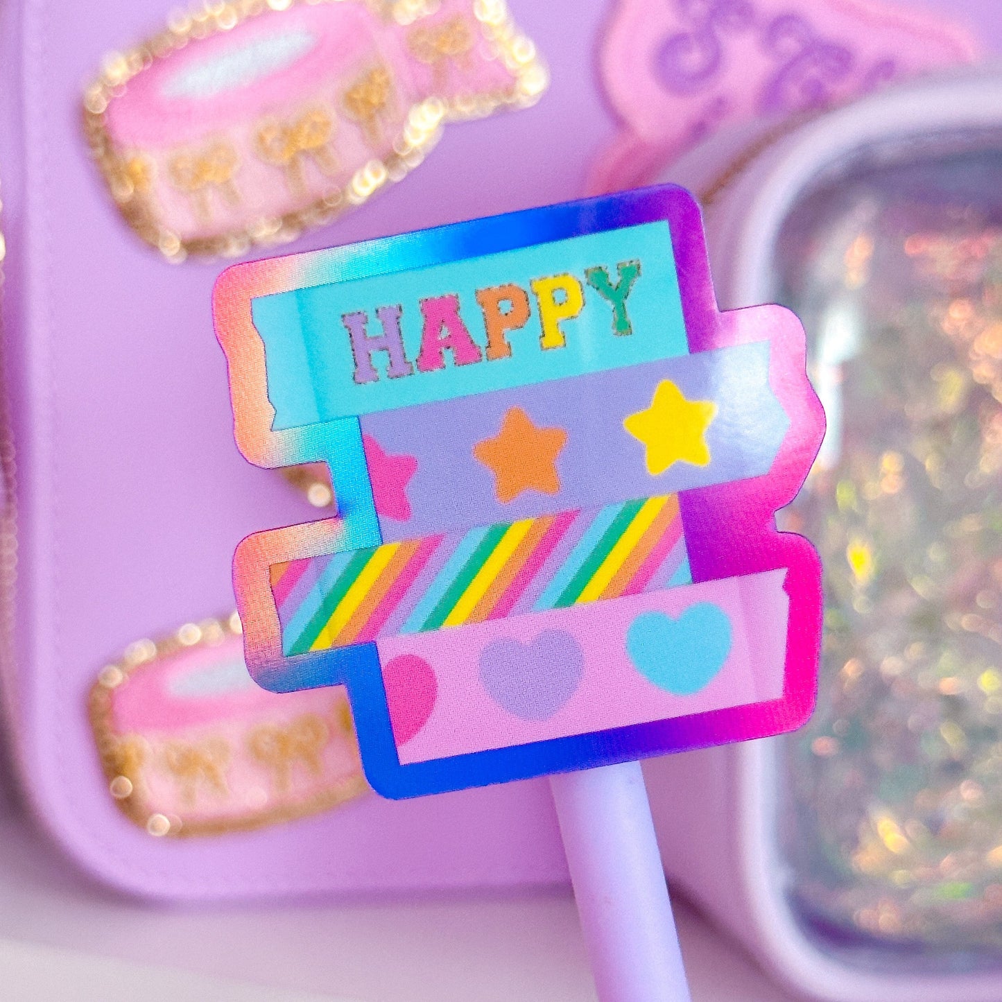 Waterproof Sticker - Washi Stack (Purple)