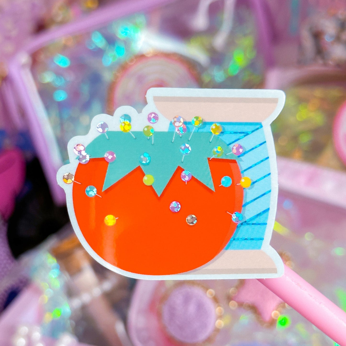 Glitter Waterproof Sticker - Sewing Kit
